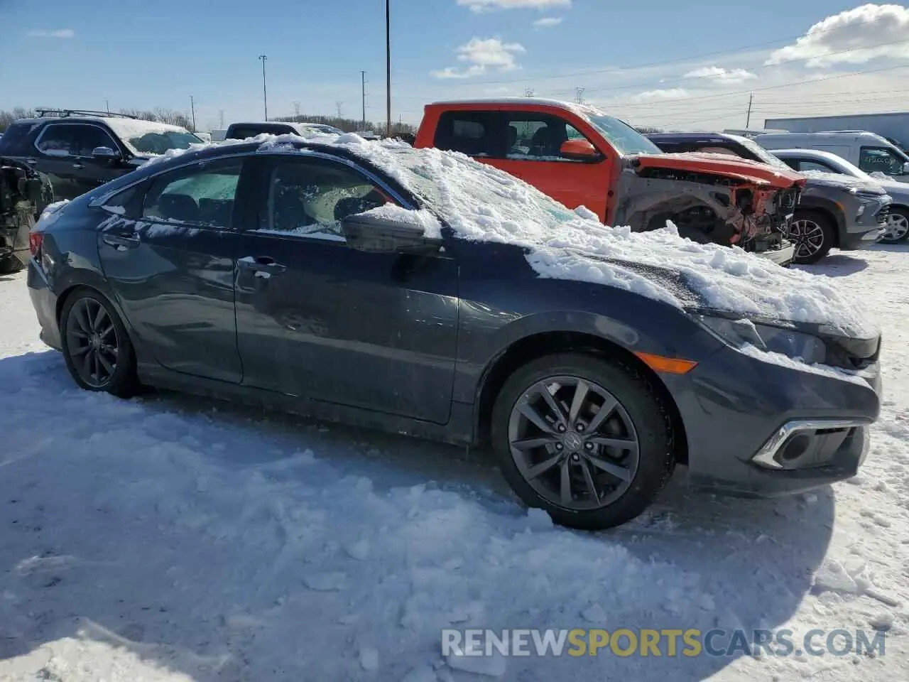 4 fotografías del automóvil dañado 19XFC1F3XME004787 HONDA CIVIC 2021