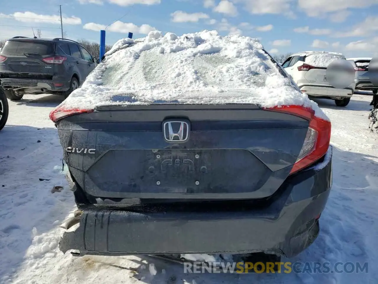 6 fotografías del automóvil dañado 19XFC1F3XME004787 HONDA CIVIC 2021