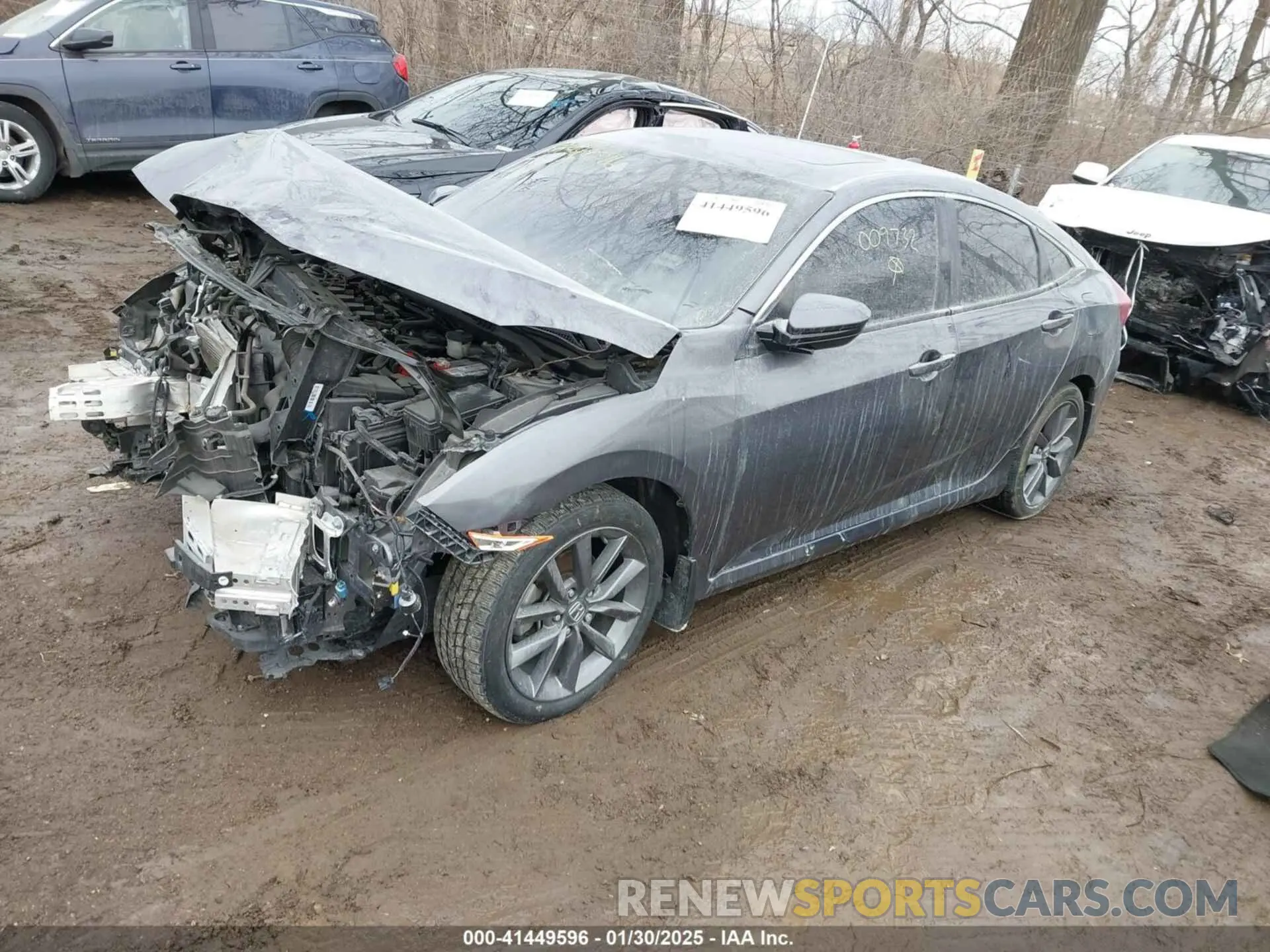 2 fotografías del automóvil dañado 19XFC1F3XME009732 HONDA CIVIC 2021