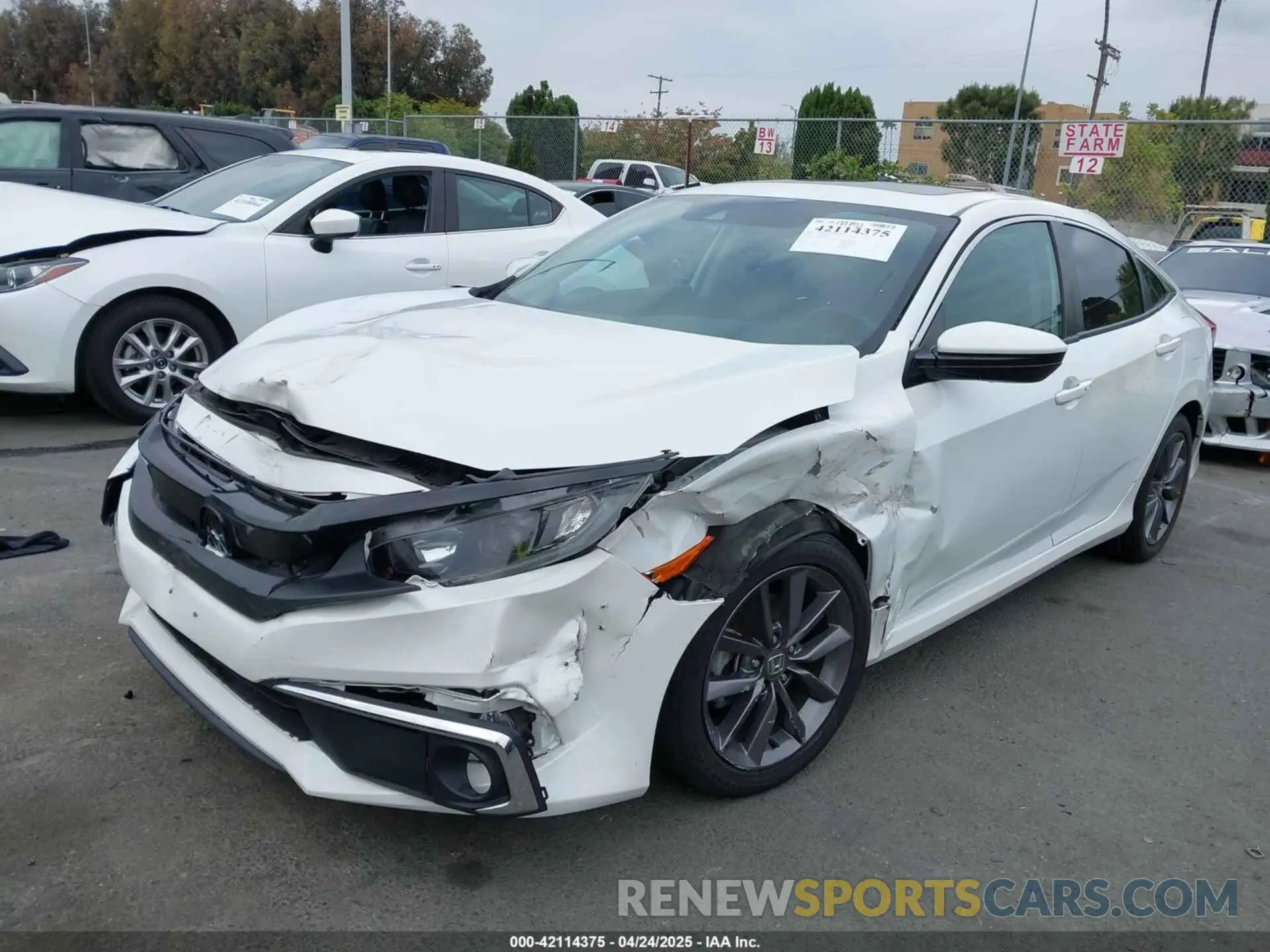 2 fotografías del automóvil dañado 19XFC1F3XME203726 HONDA CIVIC 2021