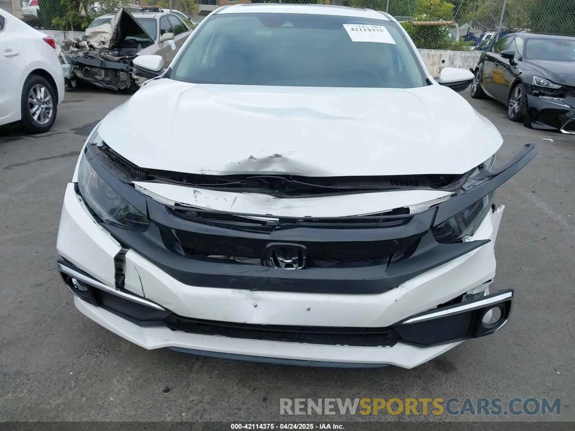 6 fotografías del automóvil dañado 19XFC1F3XME203726 HONDA CIVIC 2021