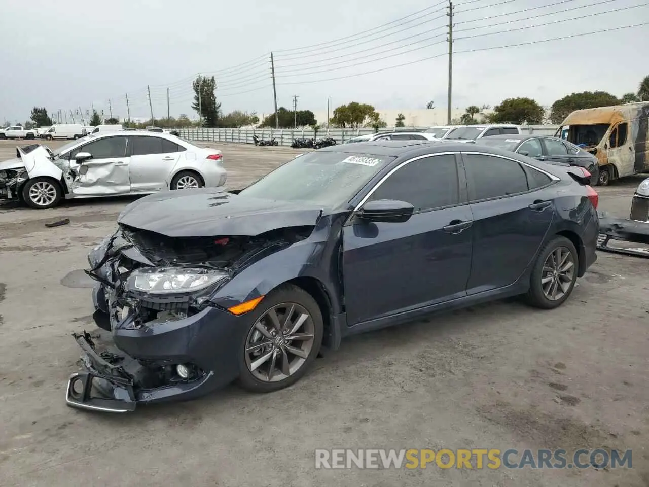 1 fotografías del automóvil dañado 19XFC1F79ME001348 HONDA CIVIC 2021