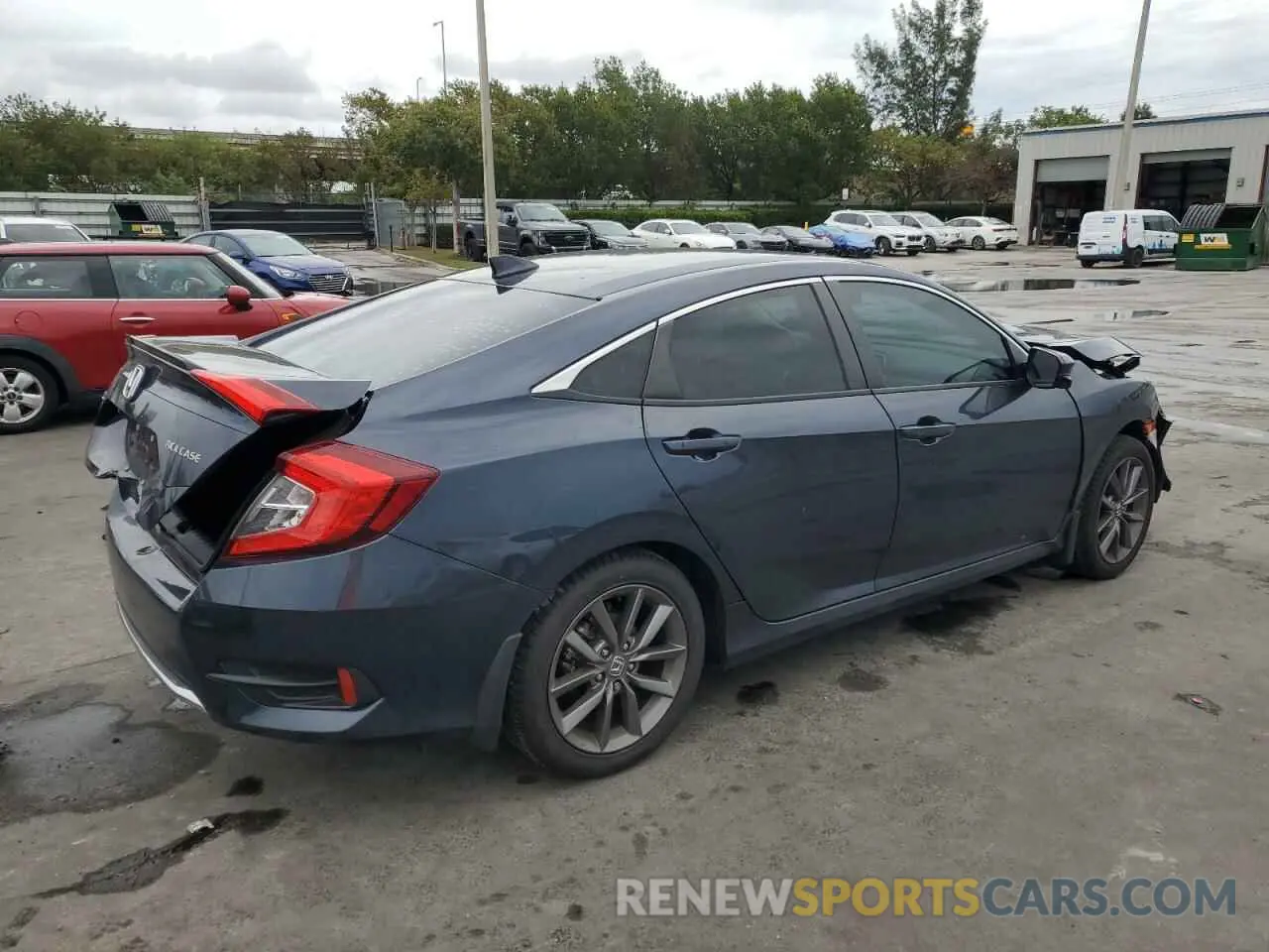 3 fotografías del automóvil dañado 19XFC1F79ME001348 HONDA CIVIC 2021