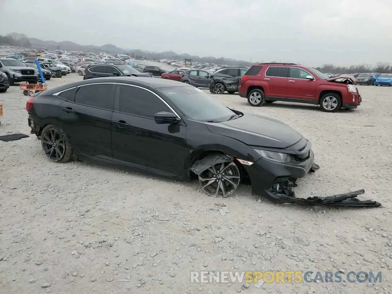 4 fotografías del automóvil dañado 19XFC2F80ME203185 HONDA CIVIC 2021