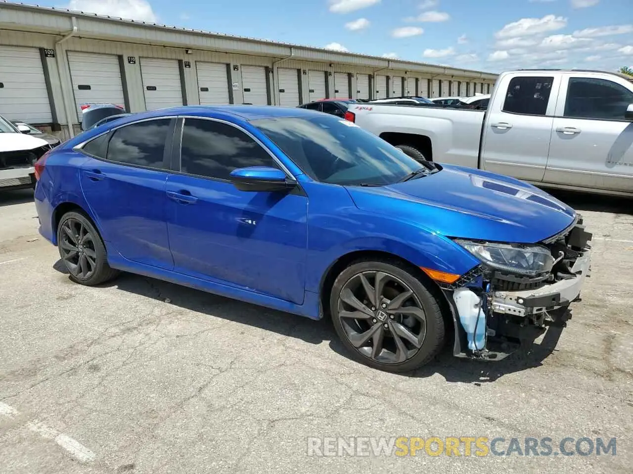 4 fotografías del automóvil dañado 19XFC2F84ME002079 HONDA CIVIC 2021