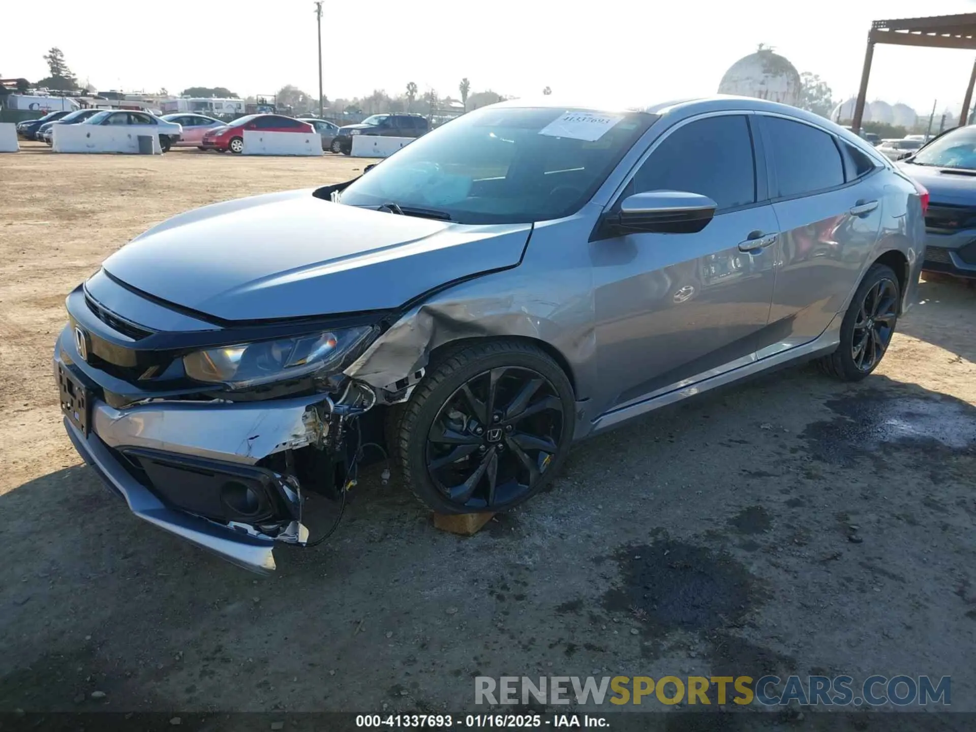 2 fotografías del automóvil dañado 19XFC2F84ME002311 HONDA CIVIC 2021