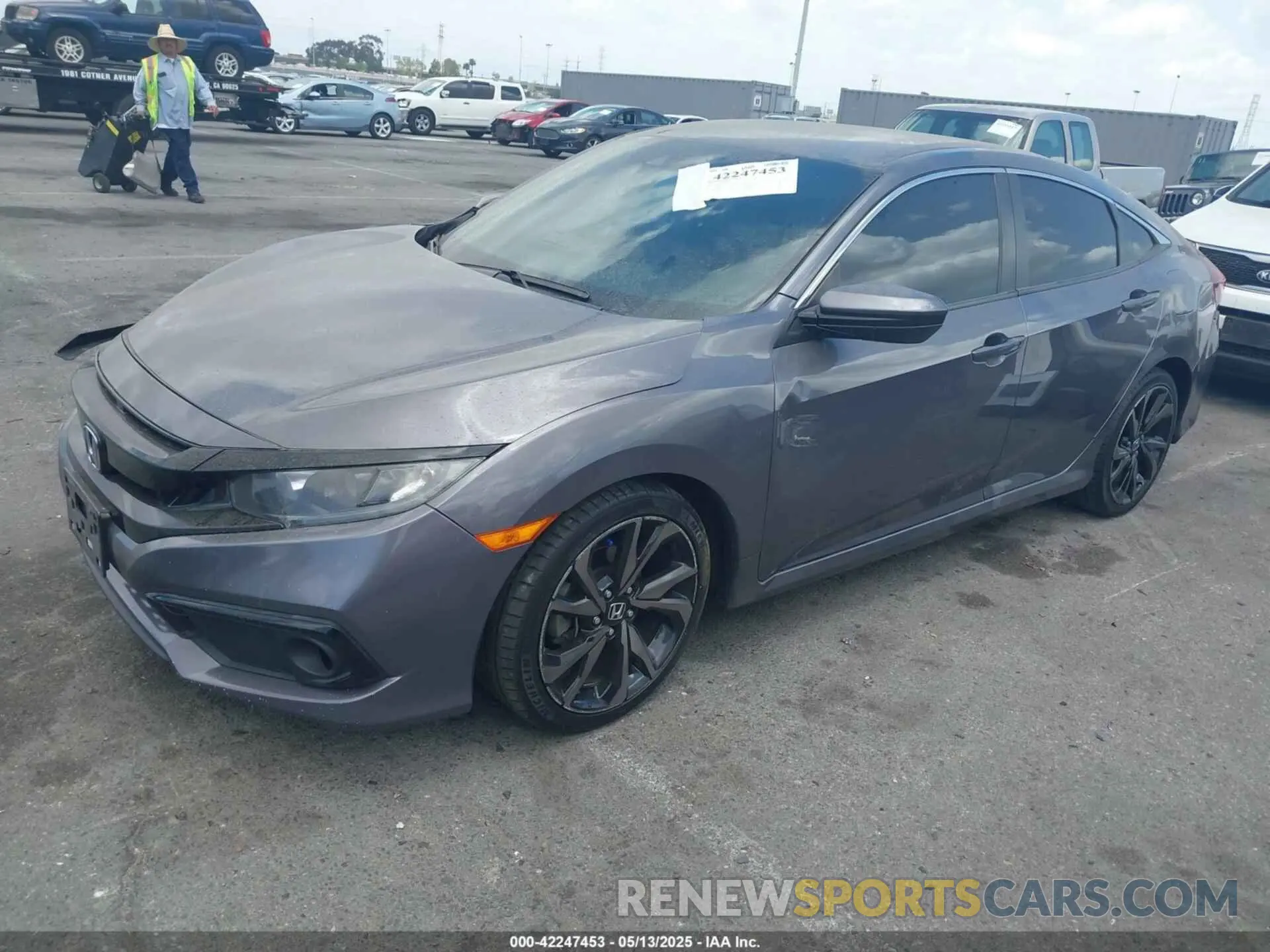 2 fotografías del automóvil dañado 19XFC2F86ME003377 HONDA CIVIC 2021