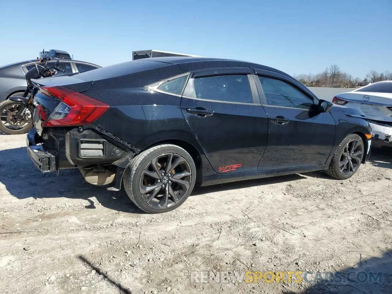 3 fotografías del automóvil dañado 19XFC2F87ME000908 HONDA CIVIC 2021