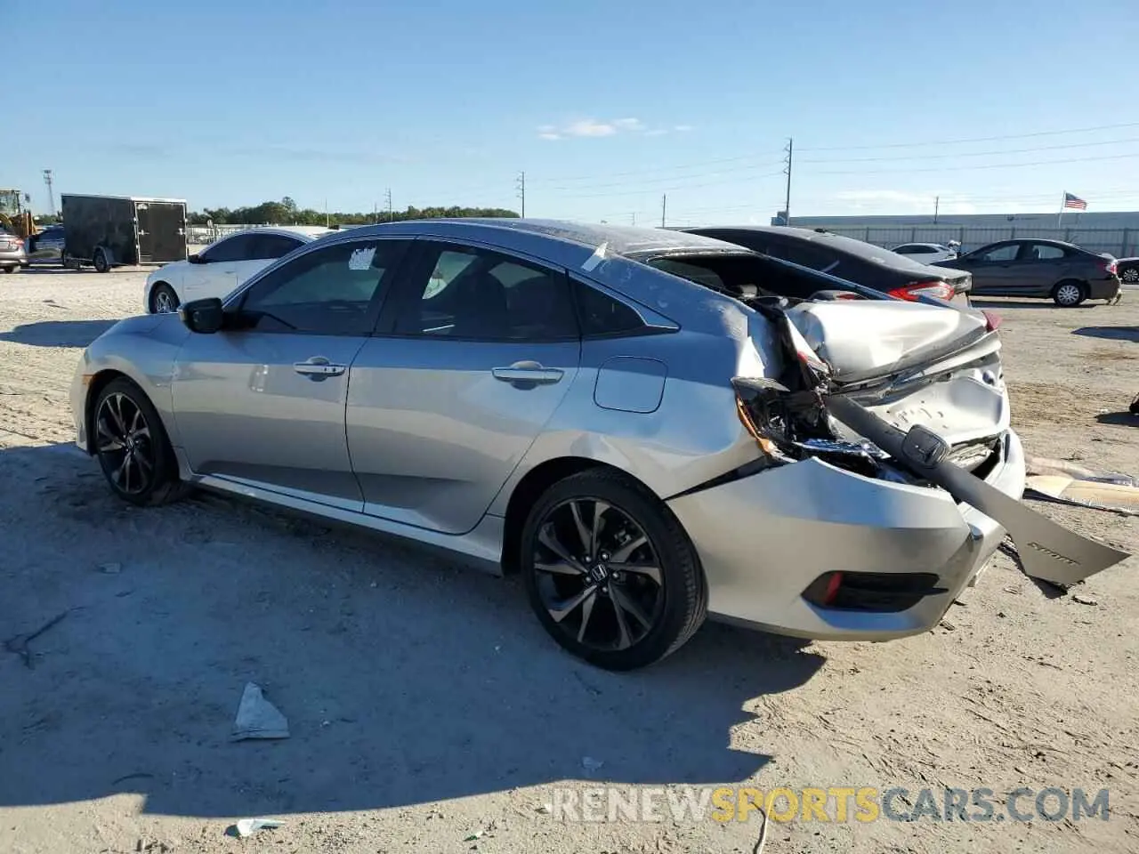 2 fotografías del automóvil dañado 19XFC2F89ME201953 HONDA CIVIC 2021