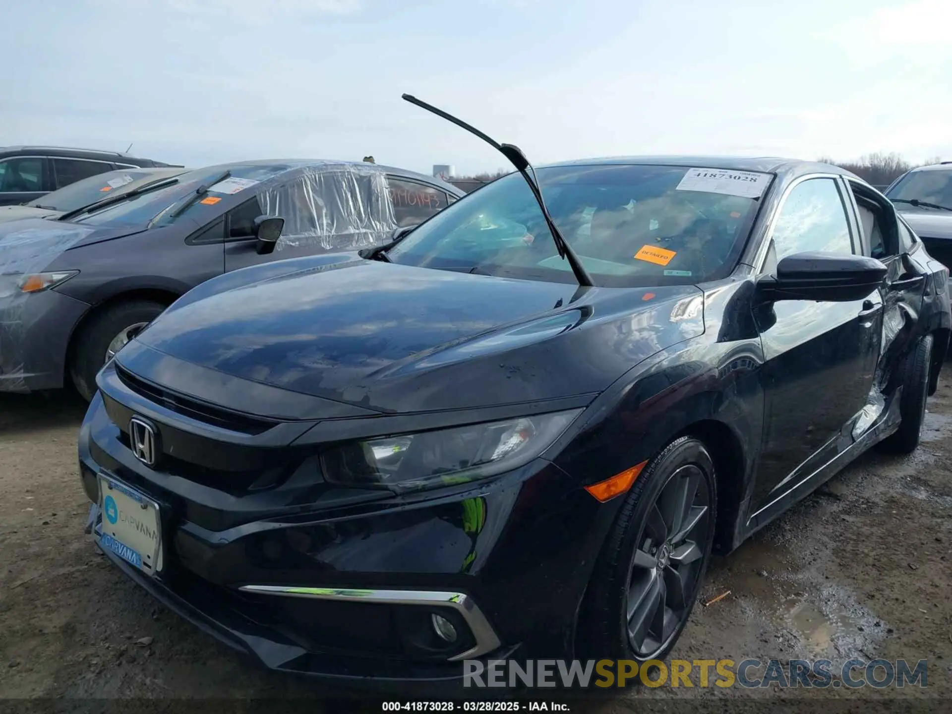 2 fotografías del automóvil dañado 2HGFC1F34MH704651 HONDA CIVIC 2021