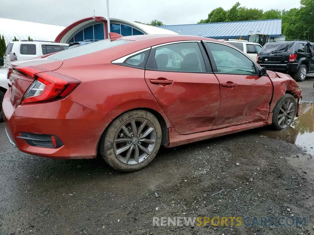 3 fotografías del automóvil dañado 2HGFC1F37MH702750 HONDA CIVIC 2021