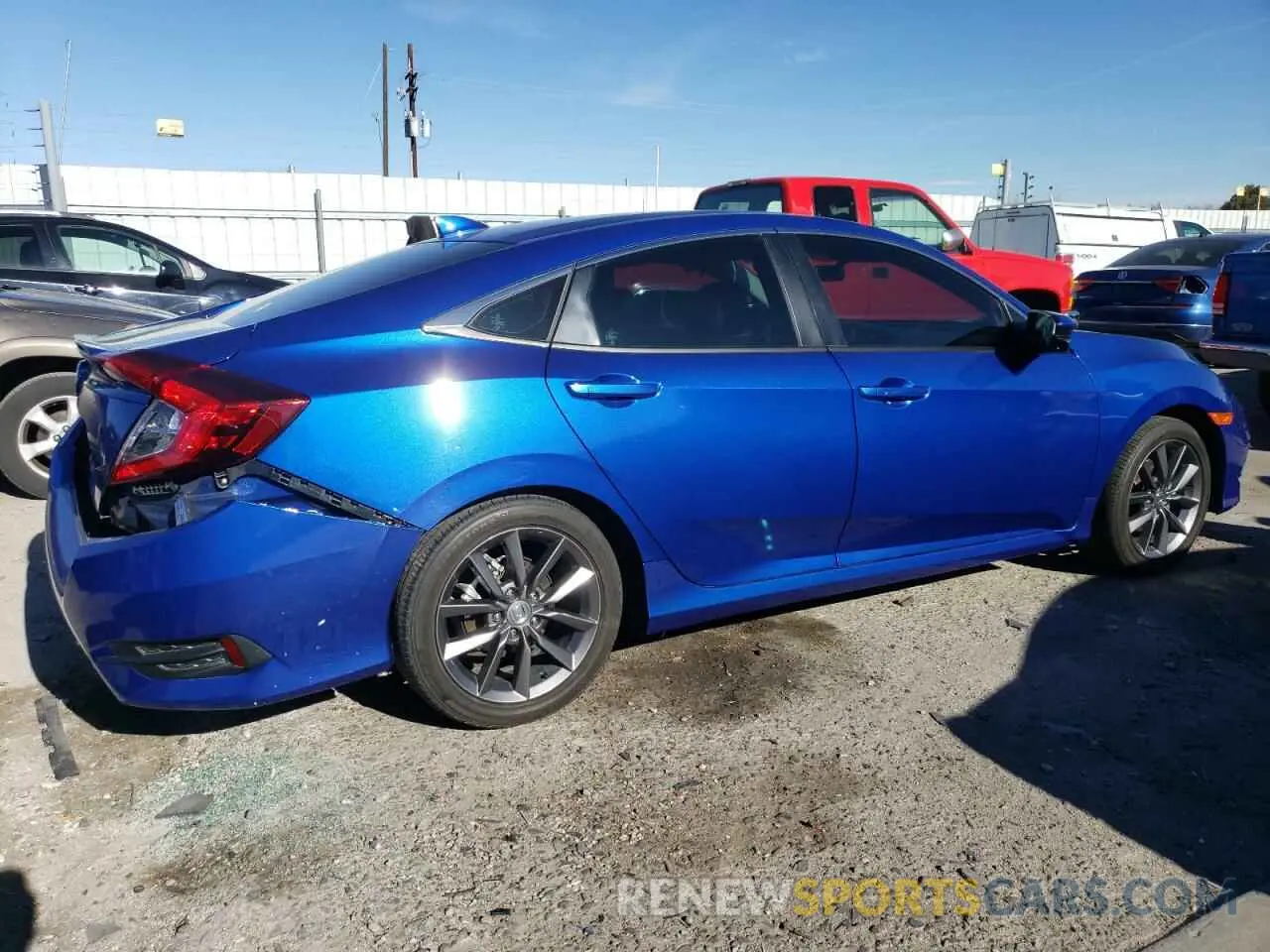 3 fotografías del automóvil dañado 2HGFC1F76MH706260 HONDA CIVIC 2021