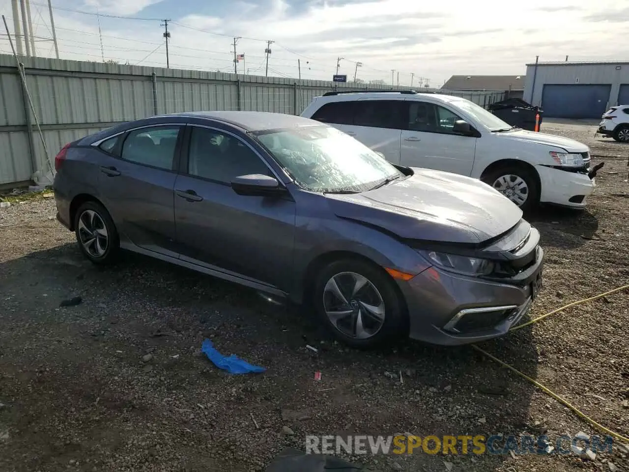 4 fotografías del automóvil dañado 2HGFC2F6XMH516992 HONDA CIVIC 2021