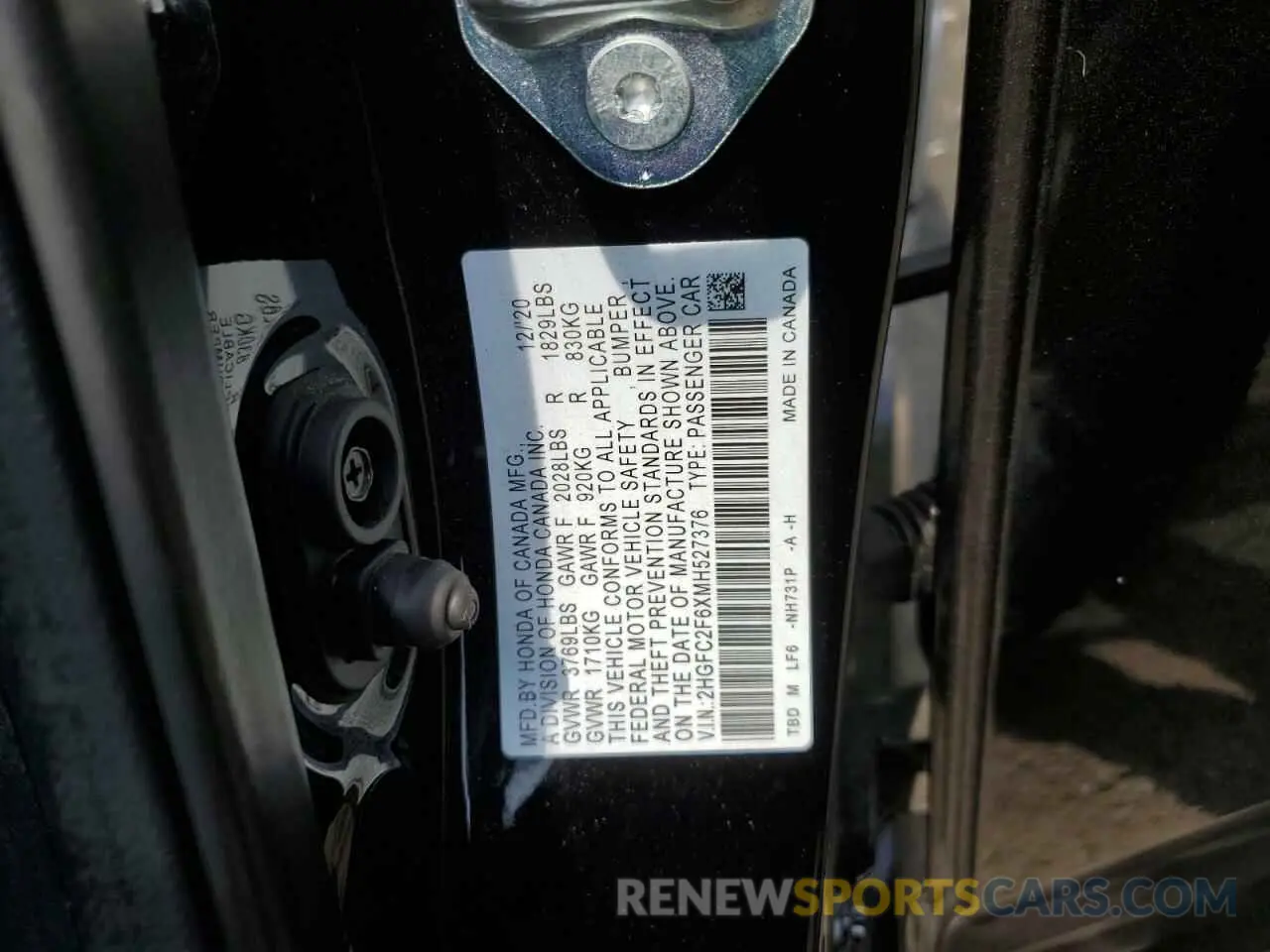 14 fotografías del automóvil dañado 2HGFC2F6XMH527376 HONDA CIVIC 2021
