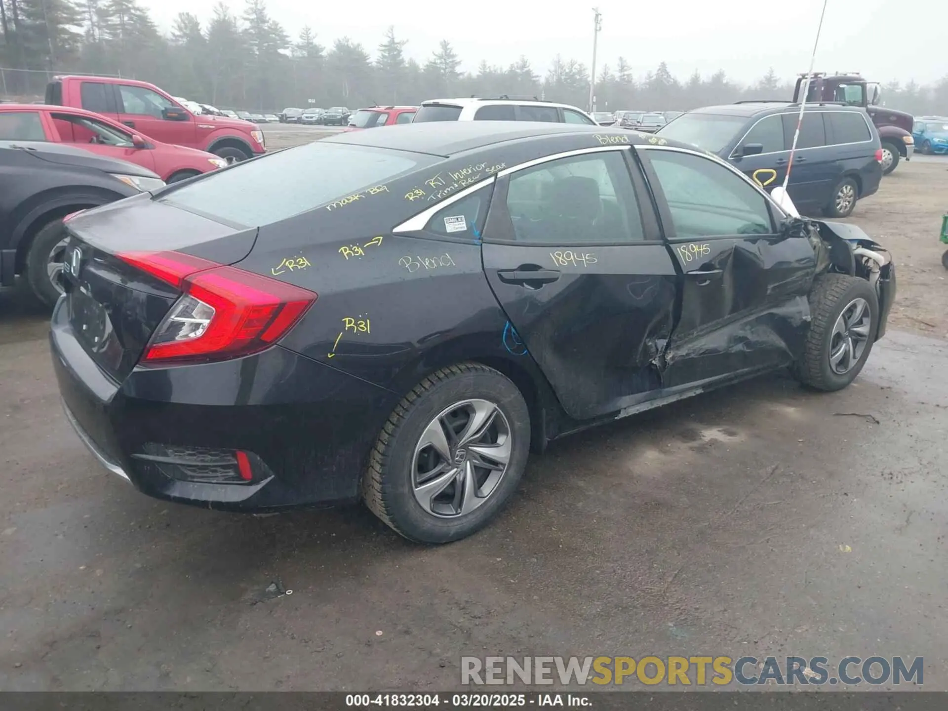 4 fotografías del automóvil dañado 2HGFC2F6XMH528558 HONDA CIVIC 2021