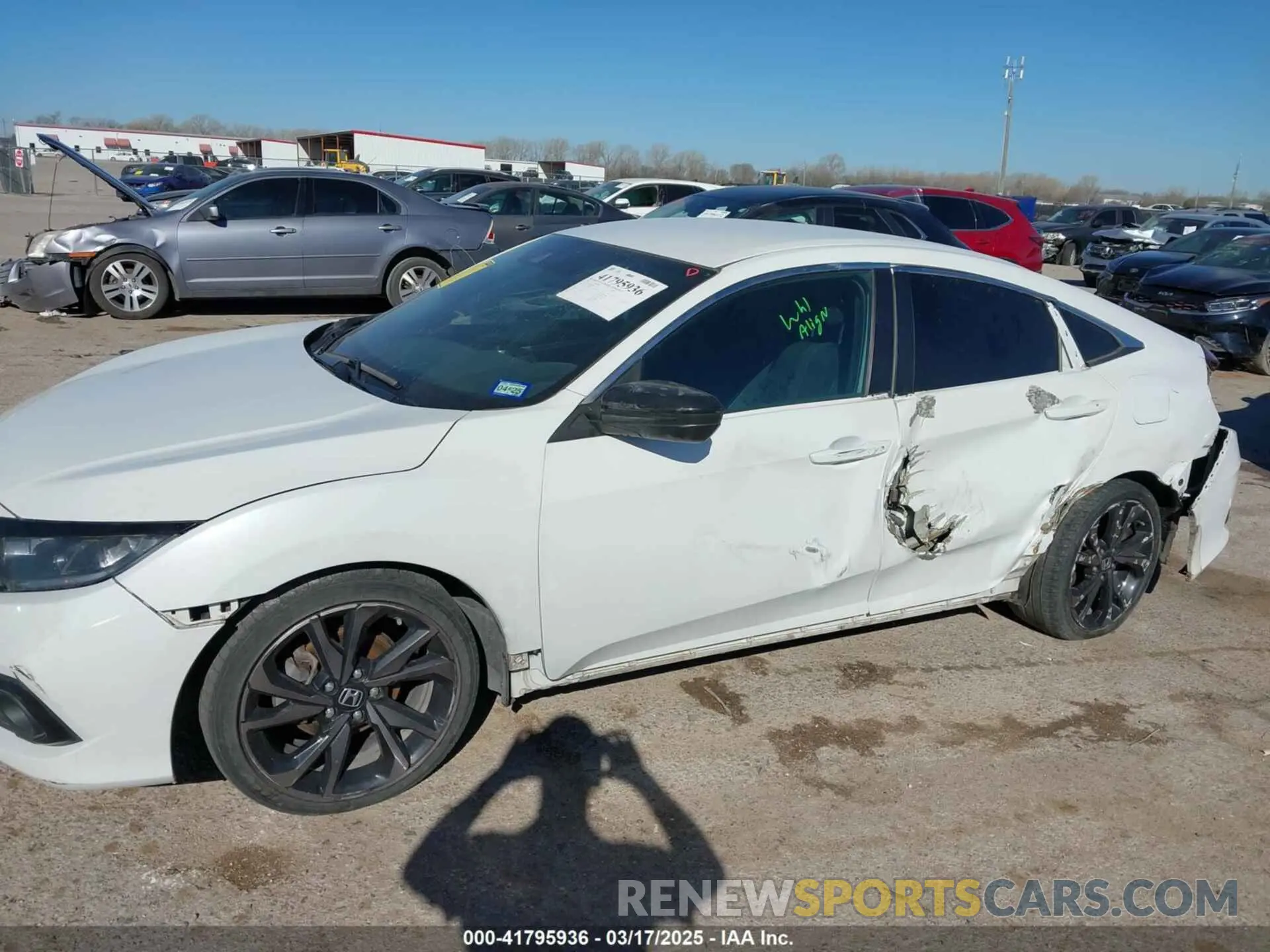 6 fotografías del automóvil dañado 2HGFC2F80MH504447 HONDA CIVIC 2021