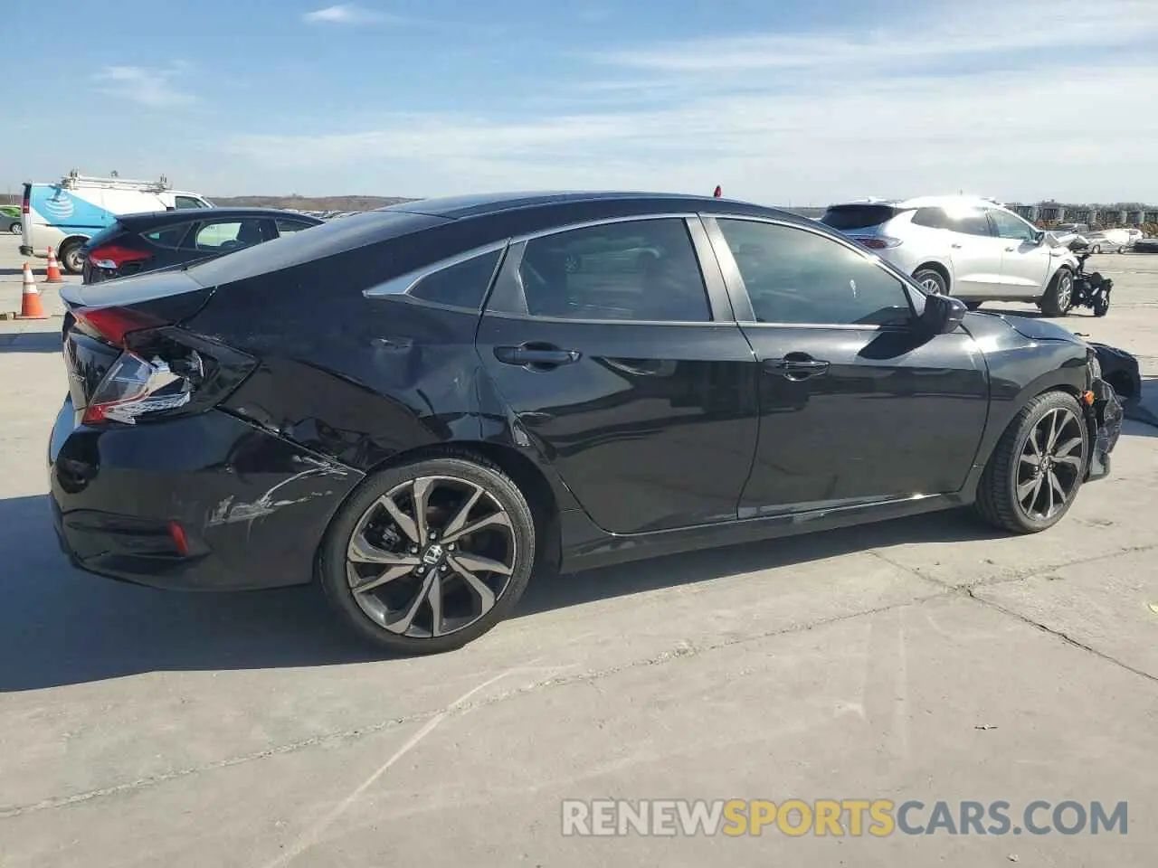 3 fotografías del automóvil dañado 2HGFC2F81MH505686 HONDA CIVIC 2021