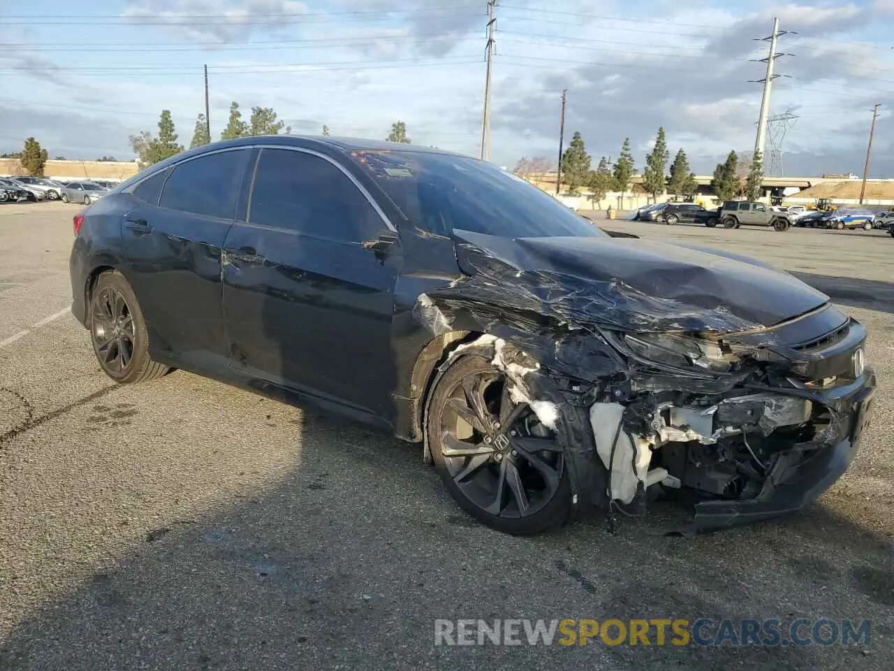 4 fotografías del automóvil dañado 2HGFC2F81MH537604 HONDA CIVIC 2021