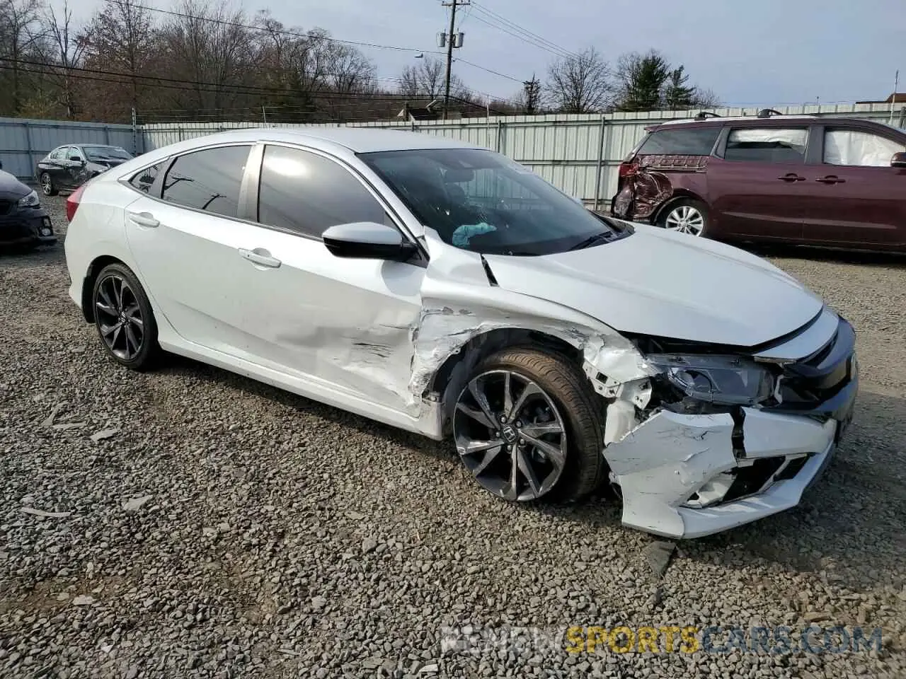 4 fotografías del automóvil dañado 2HGFC2F82MH542004 HONDA CIVIC 2021