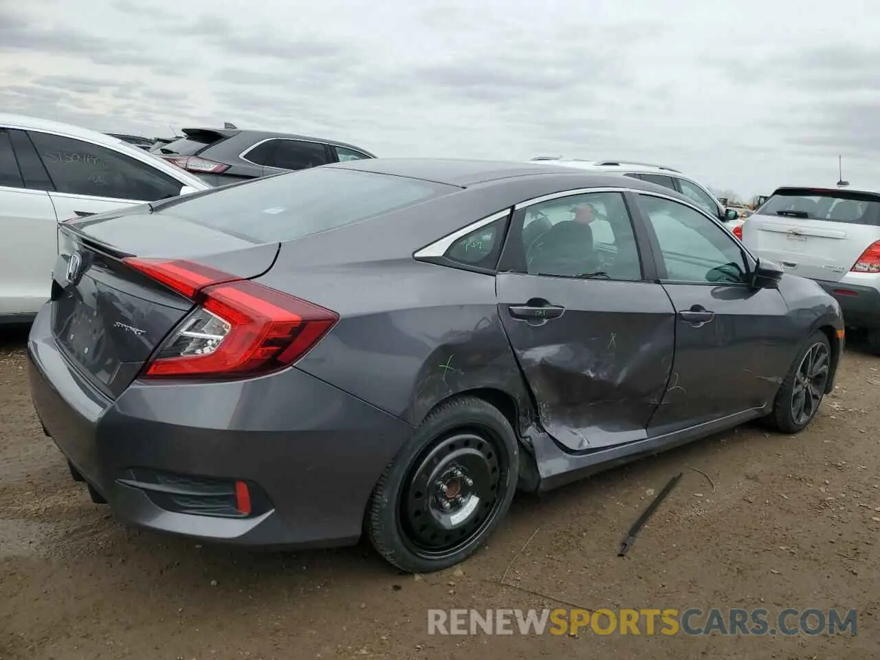 3 fotografías del automóvil dañado 2HGFC2F82MH555514 HONDA CIVIC 2021