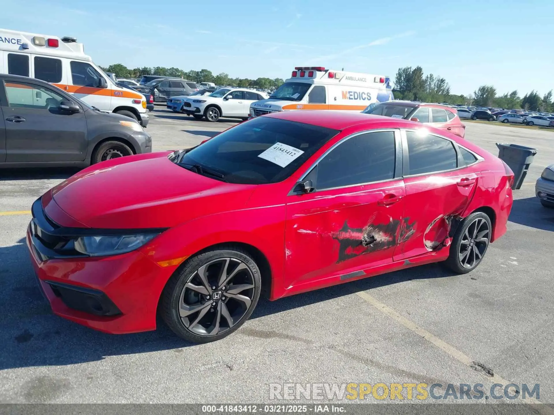 6 fotografías del automóvil dañado 2HGFC2F83MH528354 HONDA CIVIC 2021