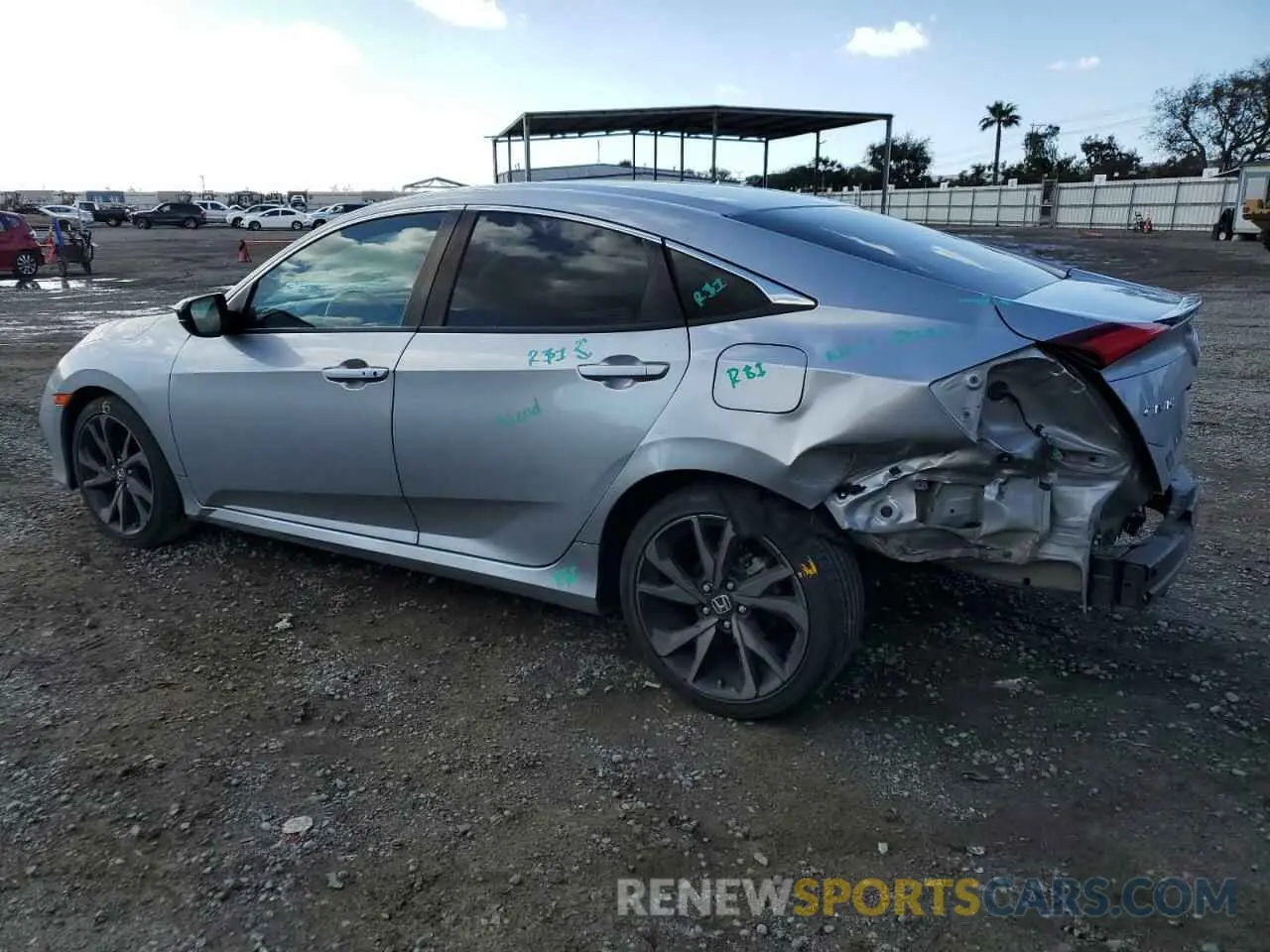 2 fotografías del automóvil dañado 2HGFC2F83MH553836 HONDA CIVIC 2021