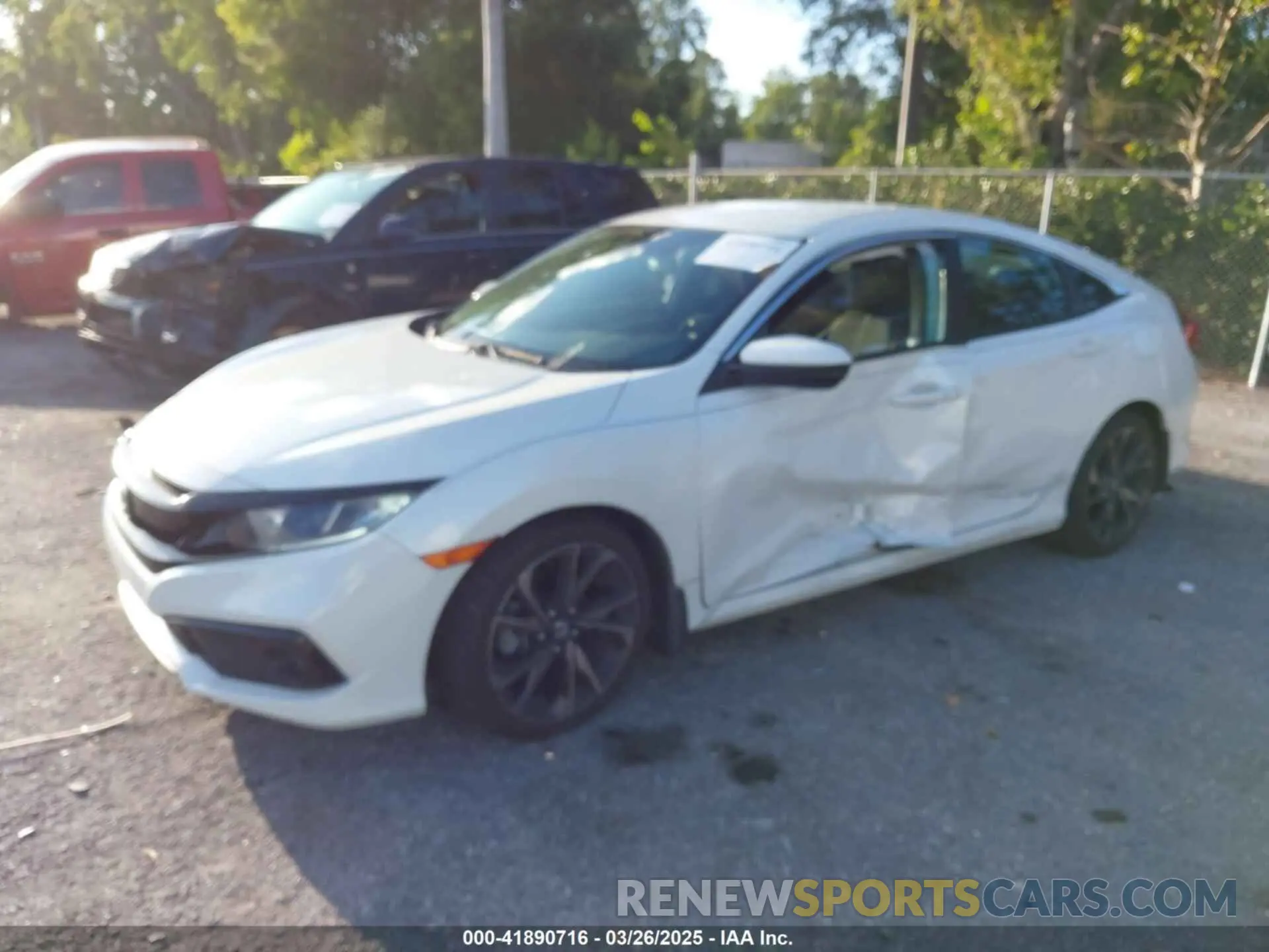 2 fotografías del automóvil dañado 2HGFC2F84MH526838 HONDA CIVIC 2021