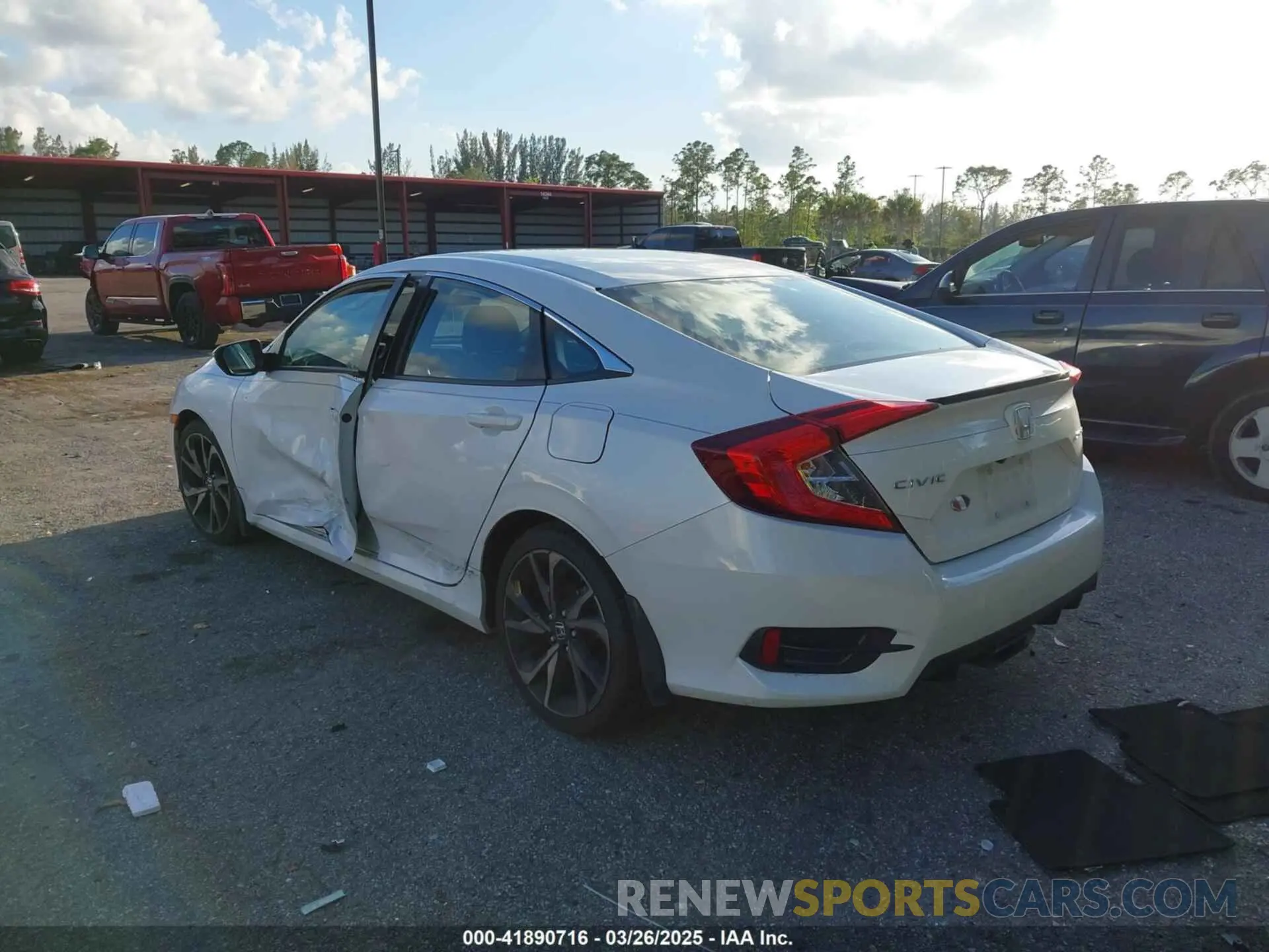 3 fotografías del automóvil dañado 2HGFC2F84MH526838 HONDA CIVIC 2021