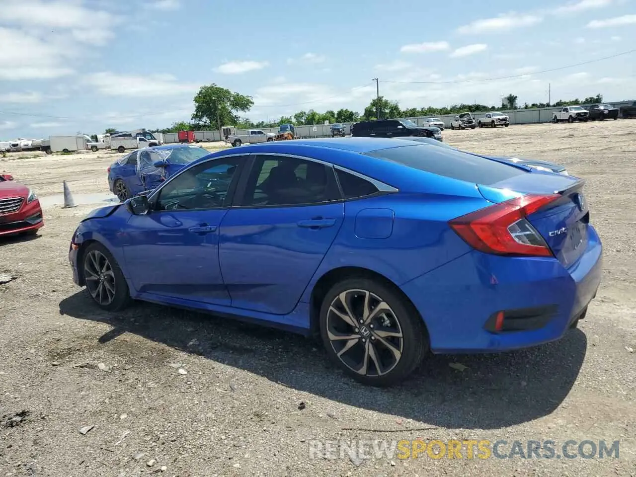 2 fotografías del automóvil dañado 2HGFC2F84MH535328 HONDA CIVIC 2021