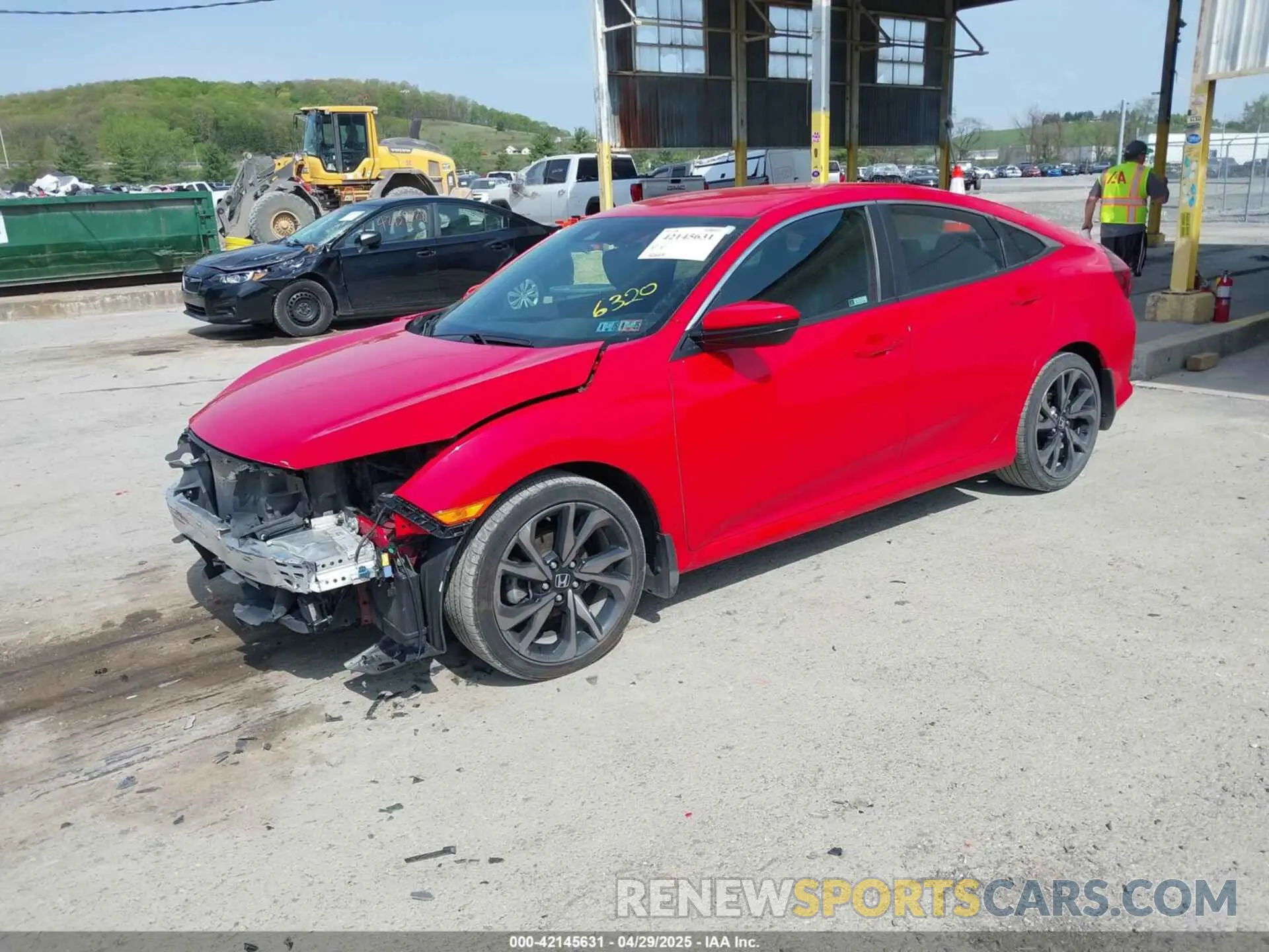 2 fotografías del automóvil dañado 2HGFC2F84MH536320 HONDA CIVIC 2021