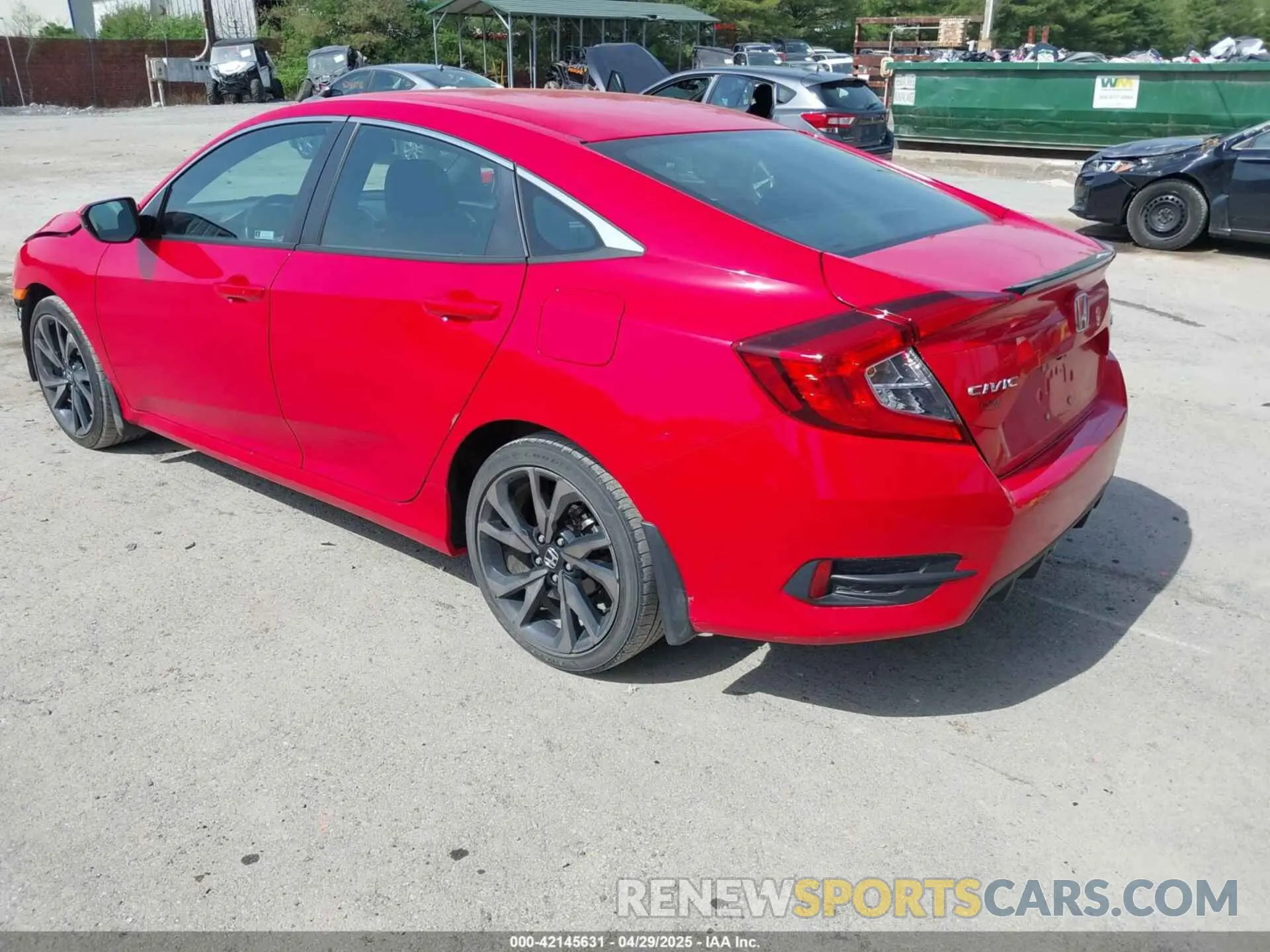 3 fotografías del automóvil dañado 2HGFC2F84MH536320 HONDA CIVIC 2021