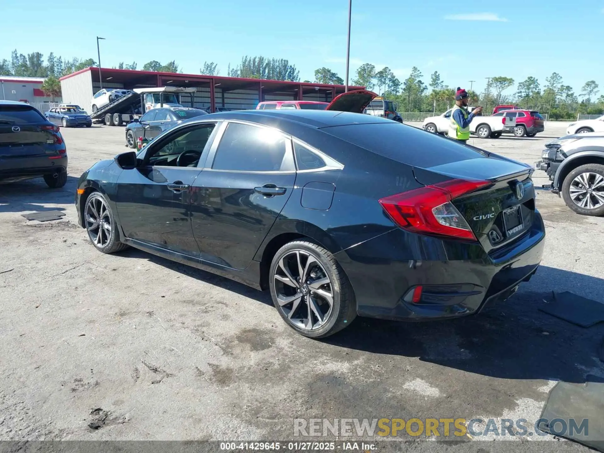 3 fotografías del automóvil dañado 2HGFC2F86MH551028 HONDA CIVIC 2021