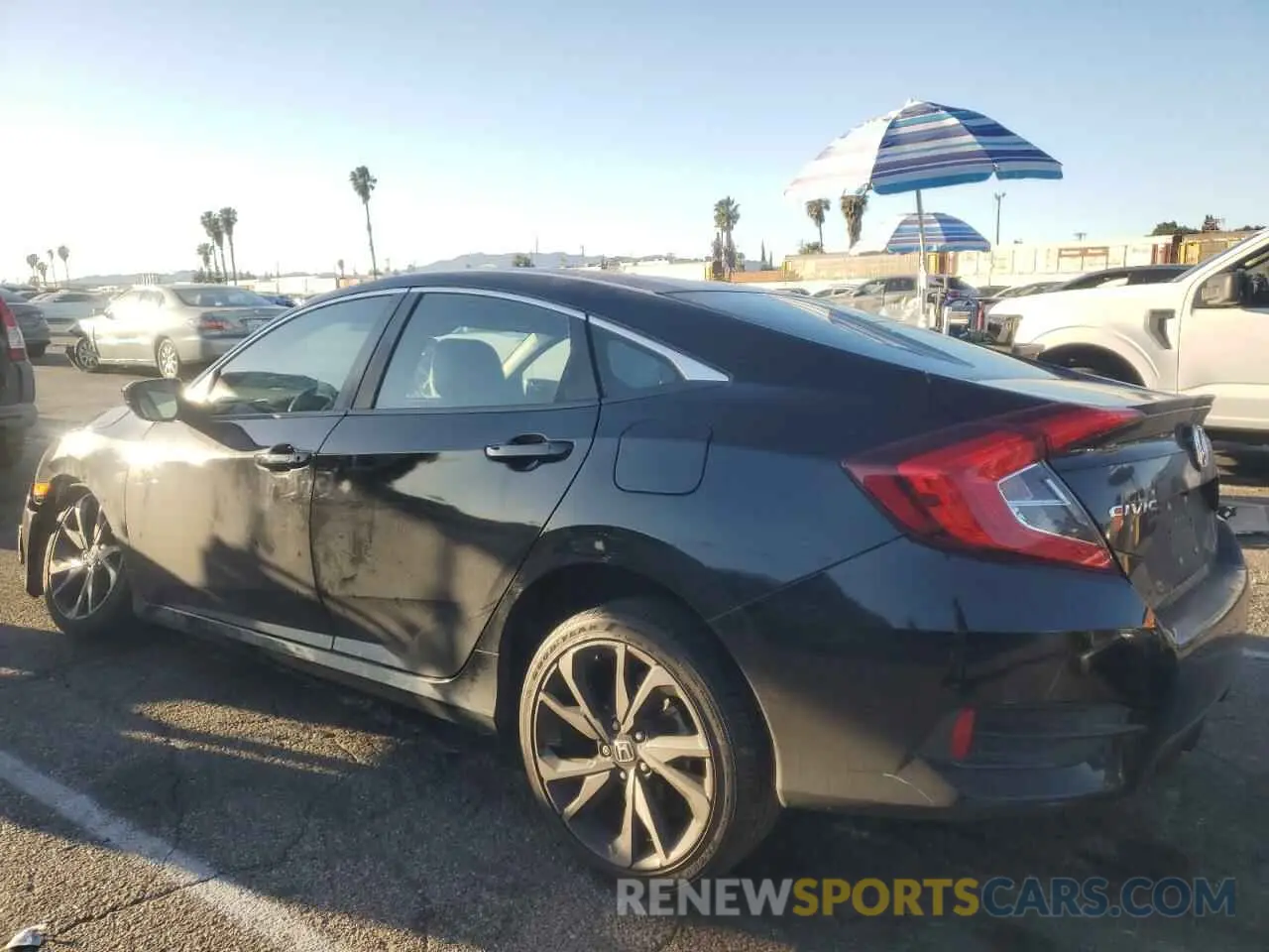 2 fotografías del automóvil dañado 2HGFC2F87MH505028 HONDA CIVIC 2021