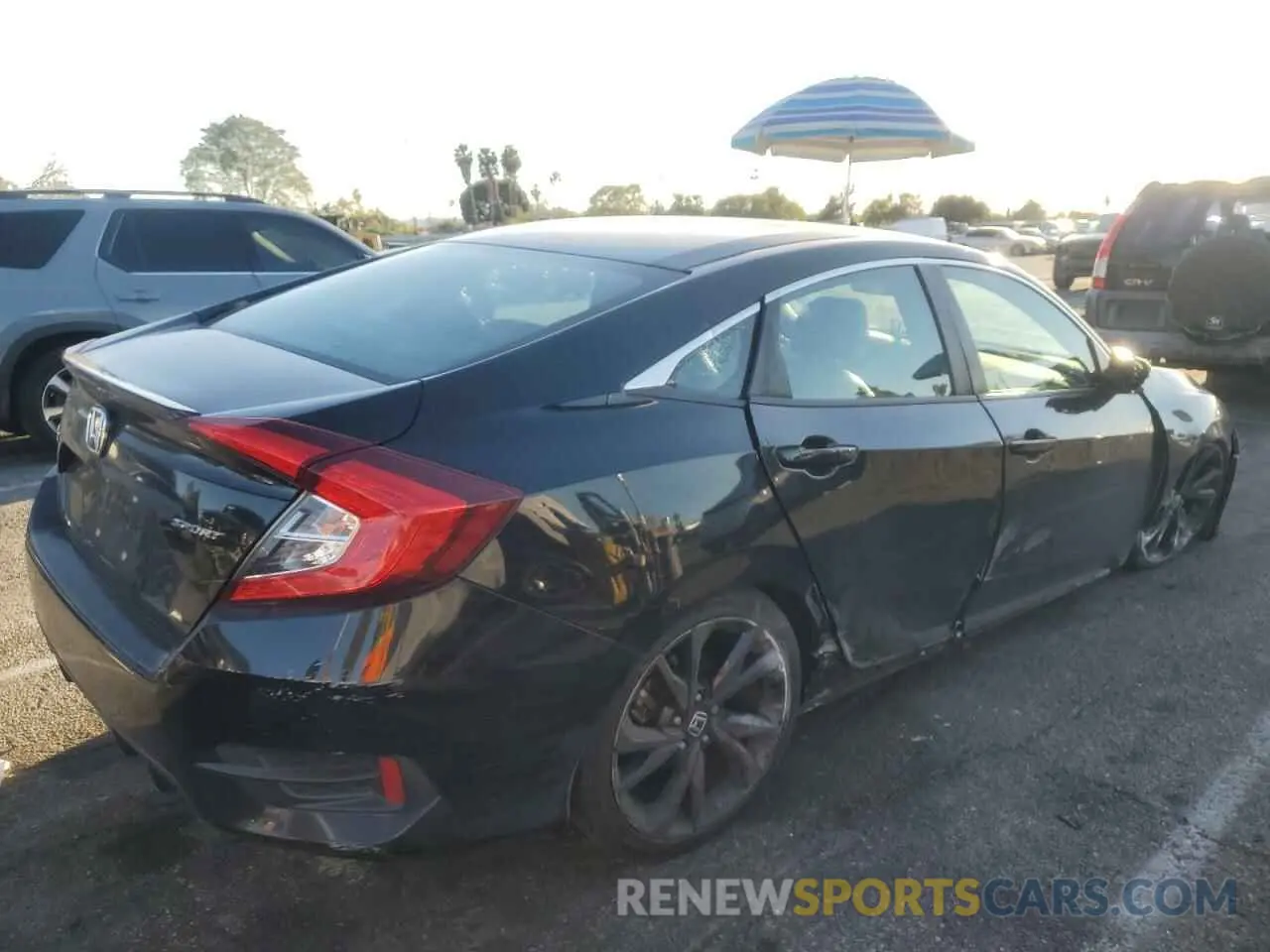 3 fotografías del automóvil dañado 2HGFC2F87MH505028 HONDA CIVIC 2021