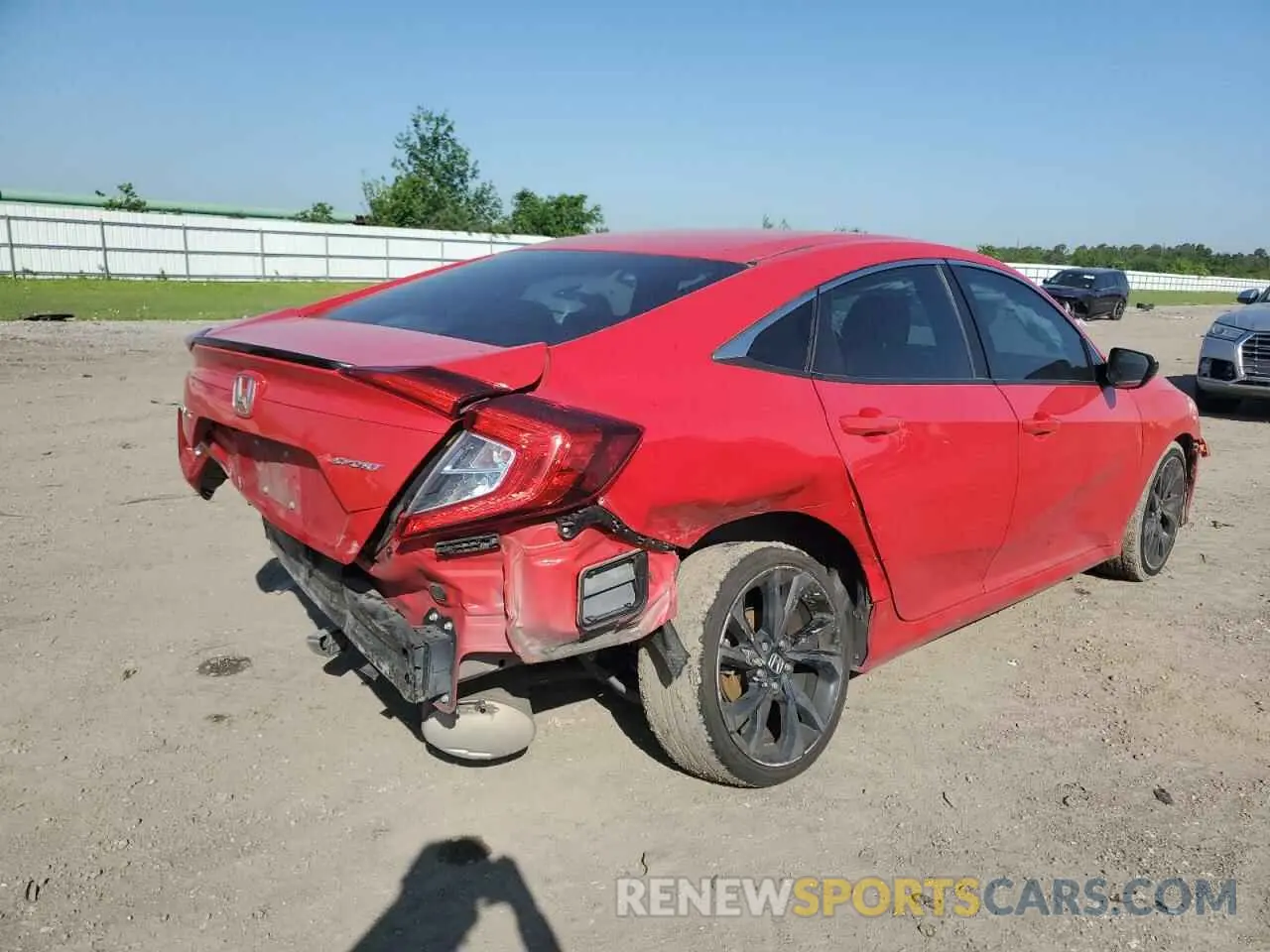 3 fotografías del automóvil dañado 2HGFC2F87MH512870 HONDA CIVIC 2021