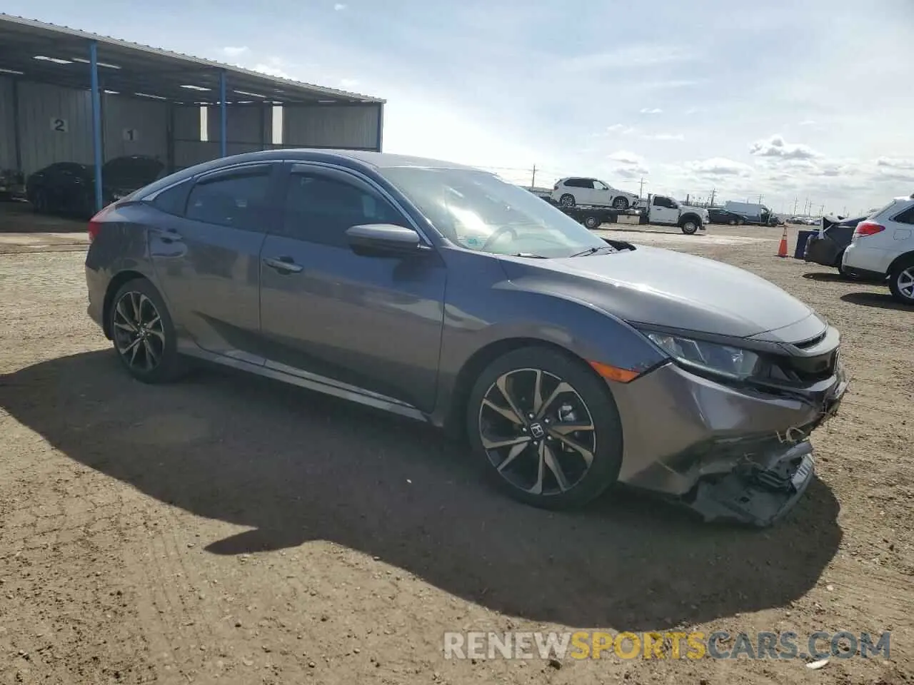4 fotografías del automóvil dañado 2HGFC2F87MH555475 HONDA CIVIC 2021