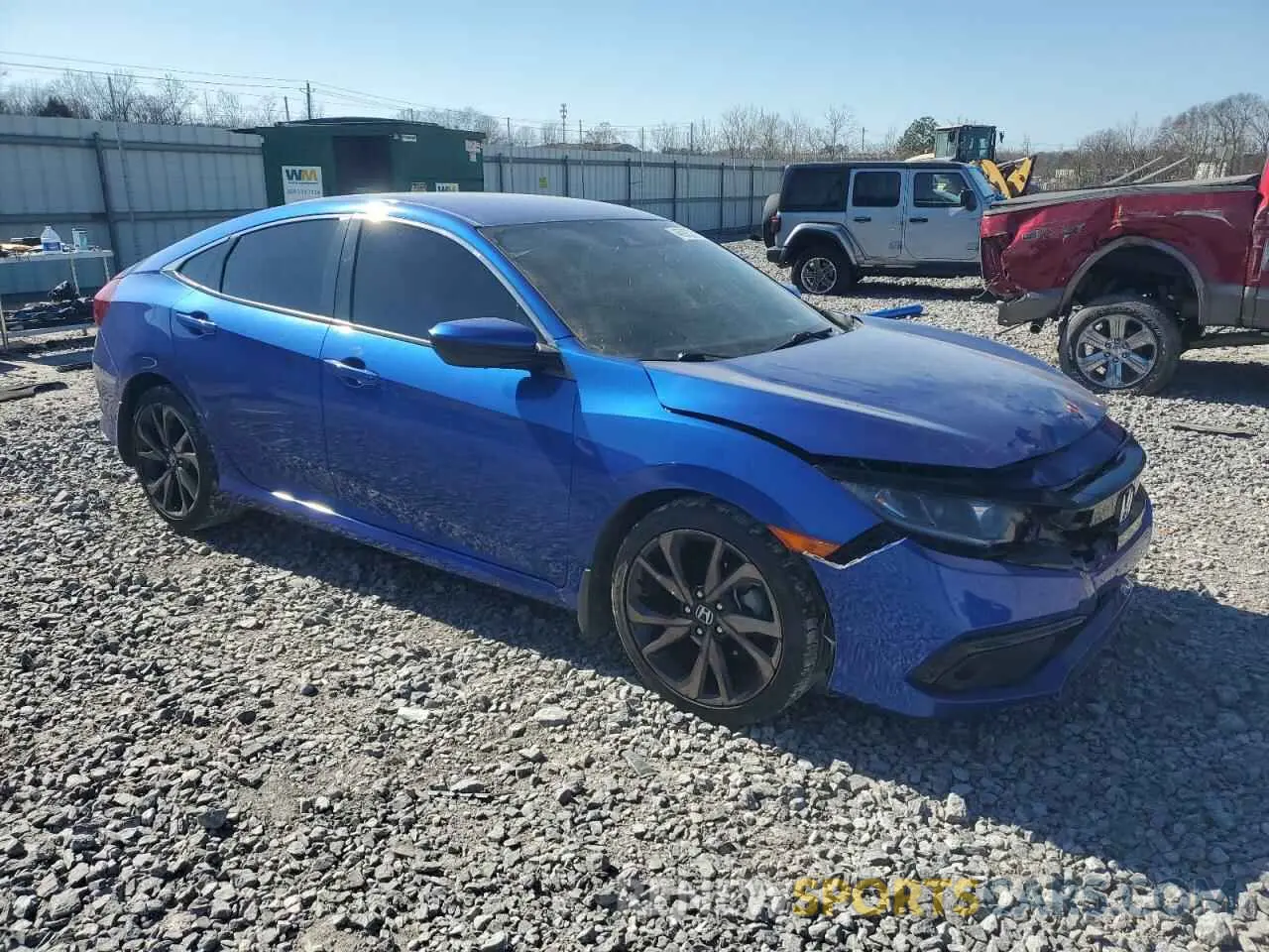 4 fotografías del automóvil dañado 2HGFC2F89MH510022 HONDA CIVIC 2021