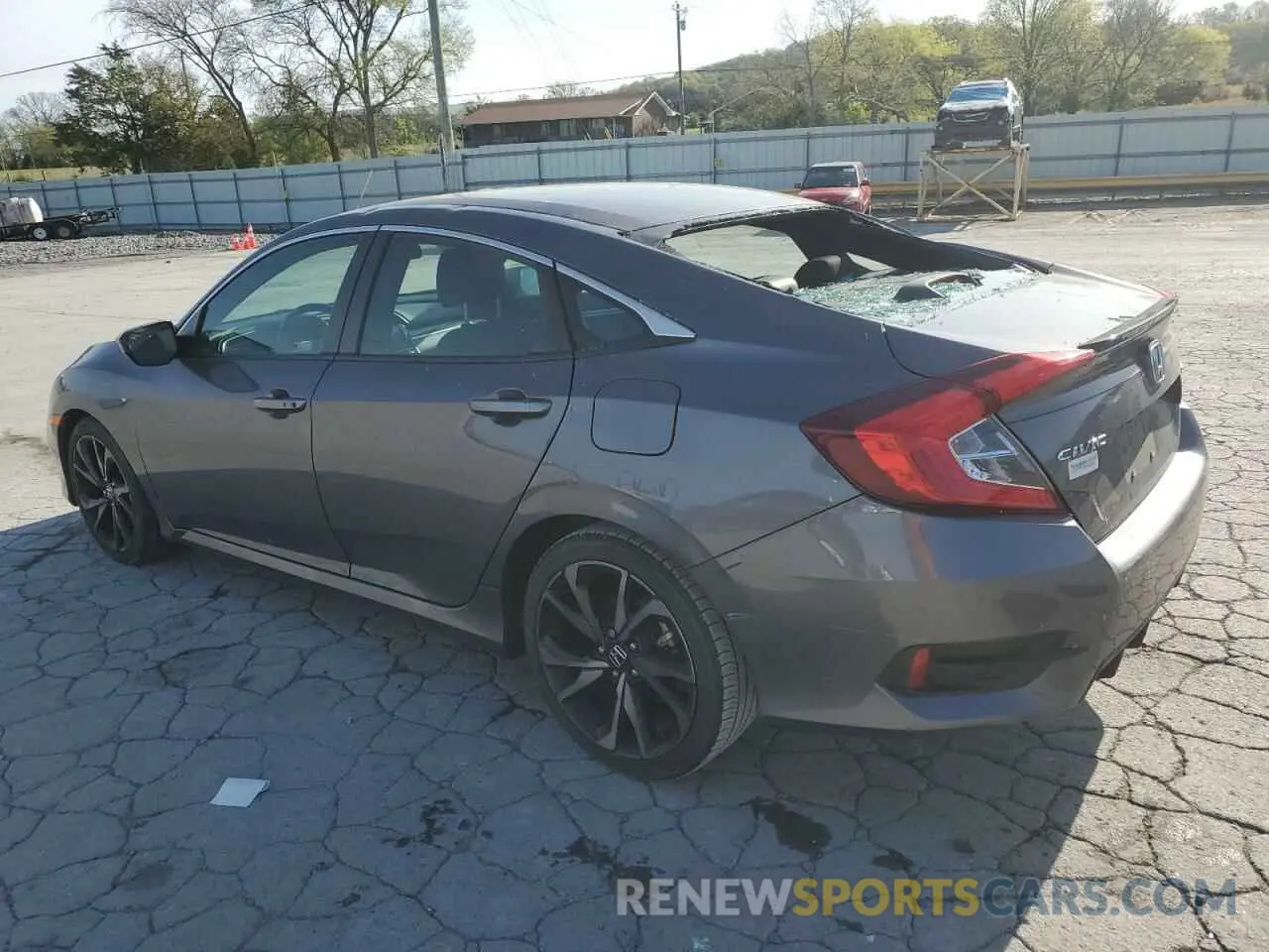 2 fotografías del automóvil dañado 2HGFC2F89MH545501 HONDA CIVIC 2021