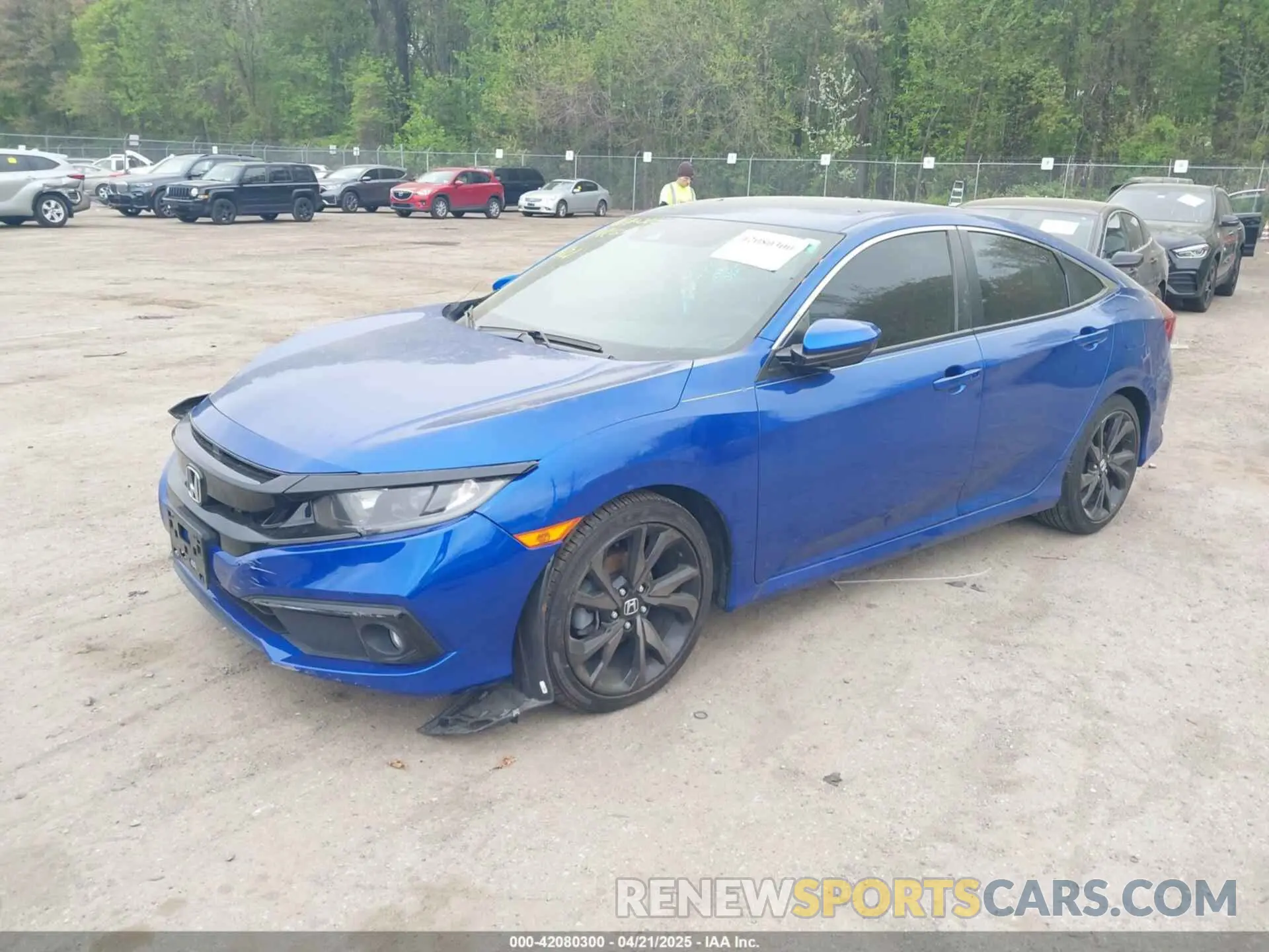 2 fotografías del automóvil dañado 2HGFC2F8XMH529887 HONDA CIVIC 2021