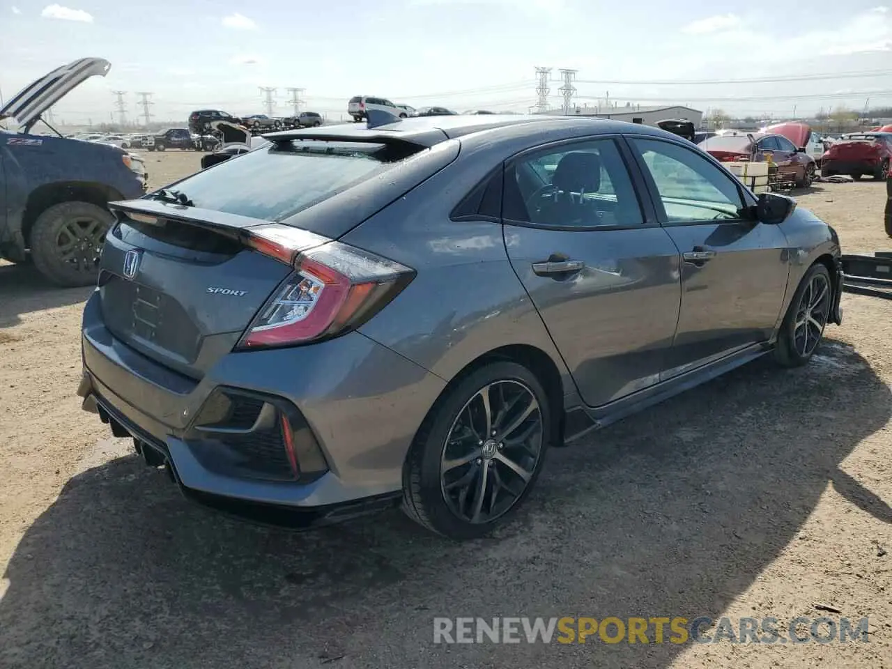 3 fotografías del automóvil dañado SHHFK7H40MU211290 HONDA CIVIC 2021