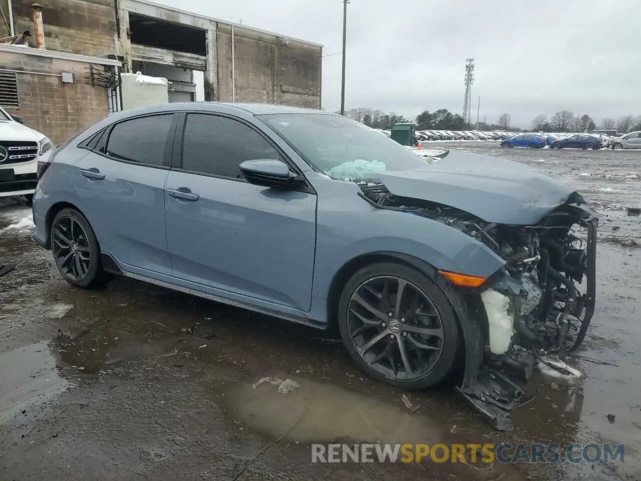 4 fotografías del automóvil dañado SHHFK7H40MU225156 HONDA CIVIC 2021