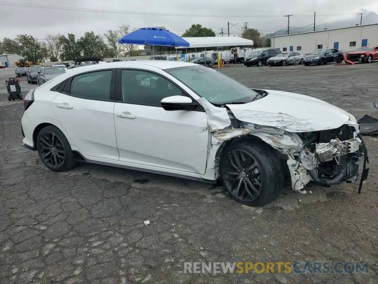 4 fotografías del automóvil dañado SHHFK7H40MU402806 HONDA CIVIC 2021