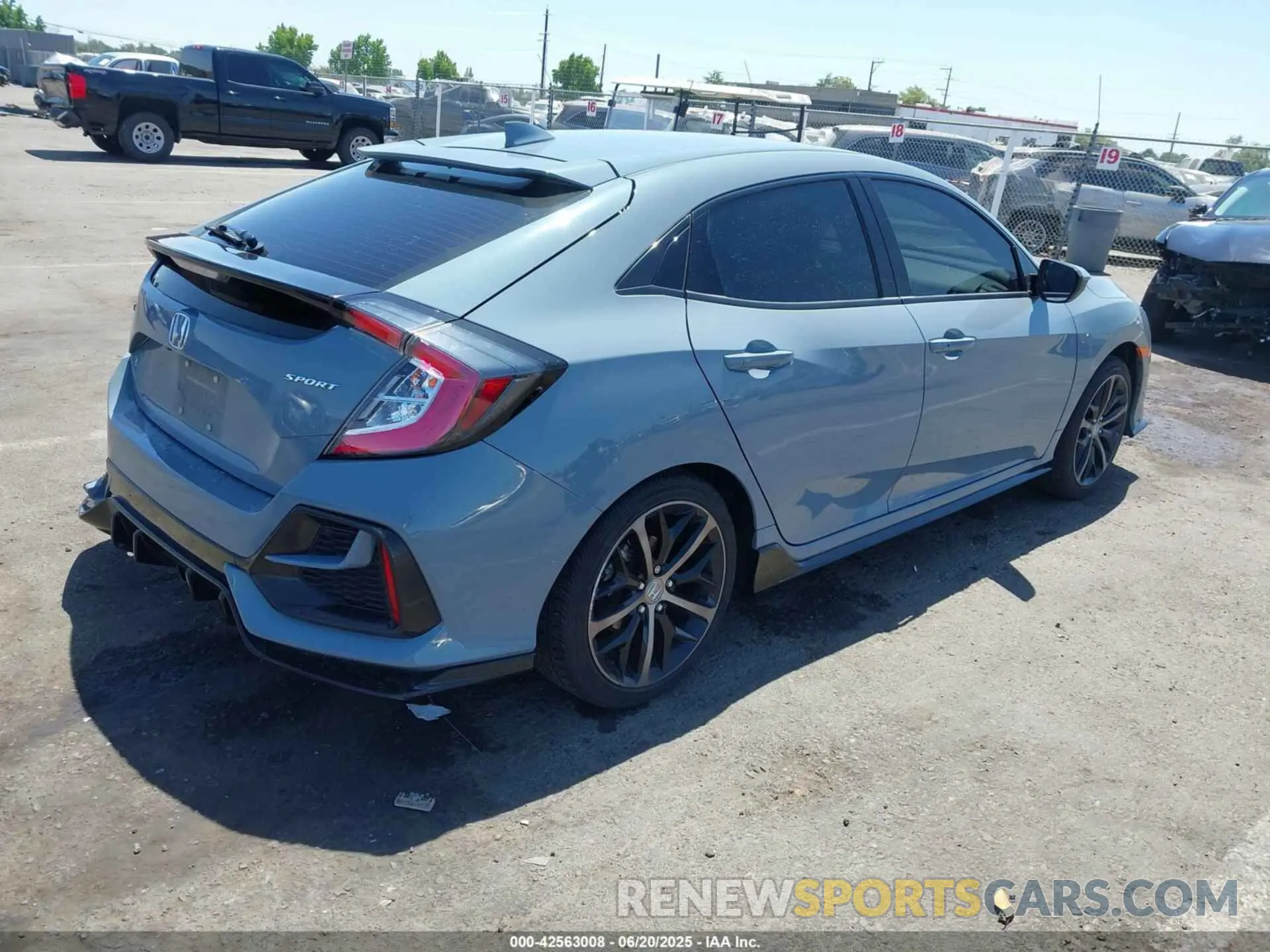 4 fotografías del automóvil dañado SHHFK7H40MU418956 HONDA CIVIC 2021