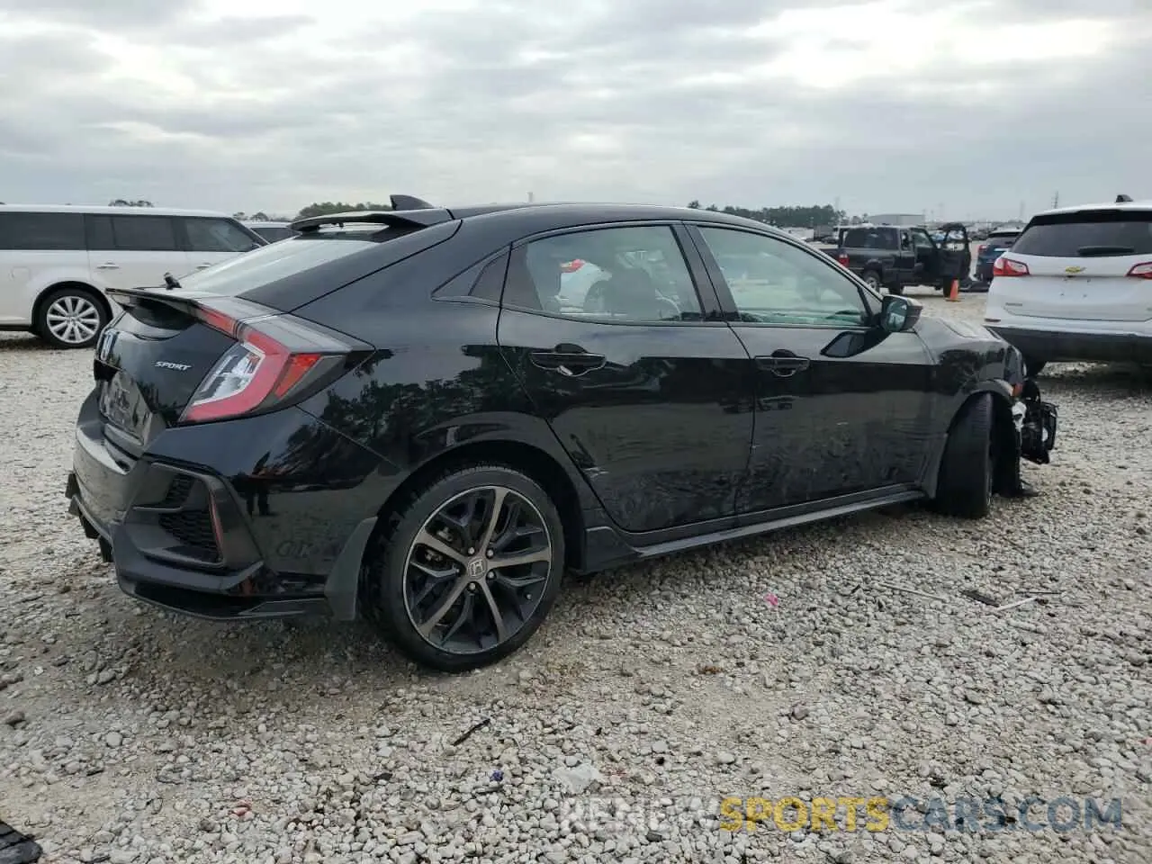 3 fotografías del automóvil dañado SHHFK7H46MU404060 HONDA CIVIC 2021