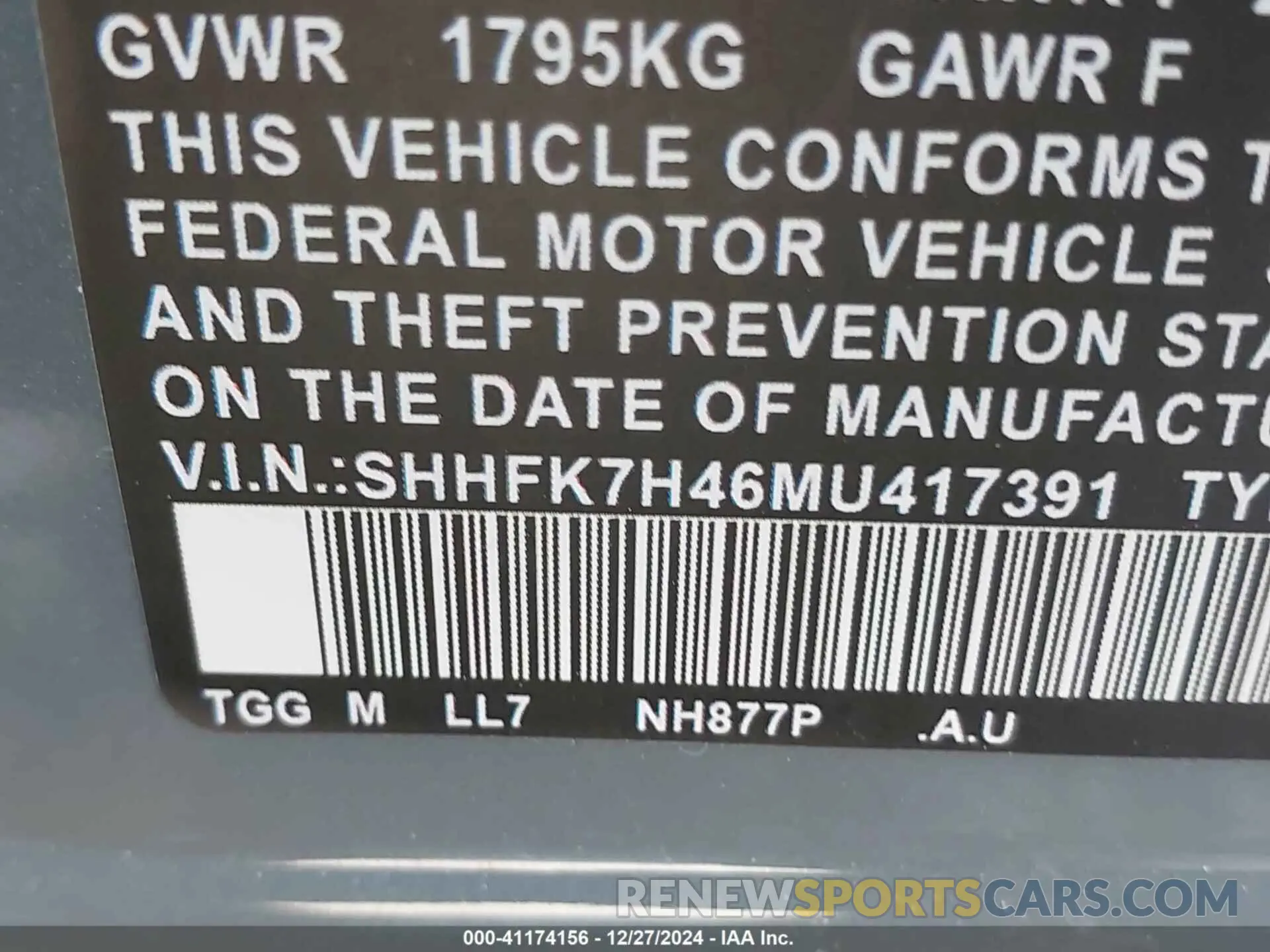 9 fotografías del automóvil dañado SHHFK7H46MU417391 HONDA CIVIC 2021