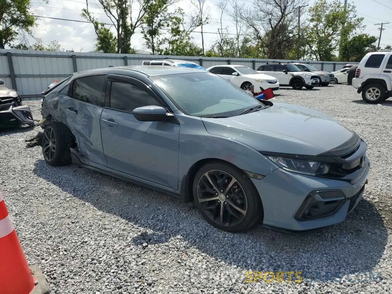 4 fotografías del automóvil dañado SHHFK7H47MU228247 HONDA CIVIC 2021