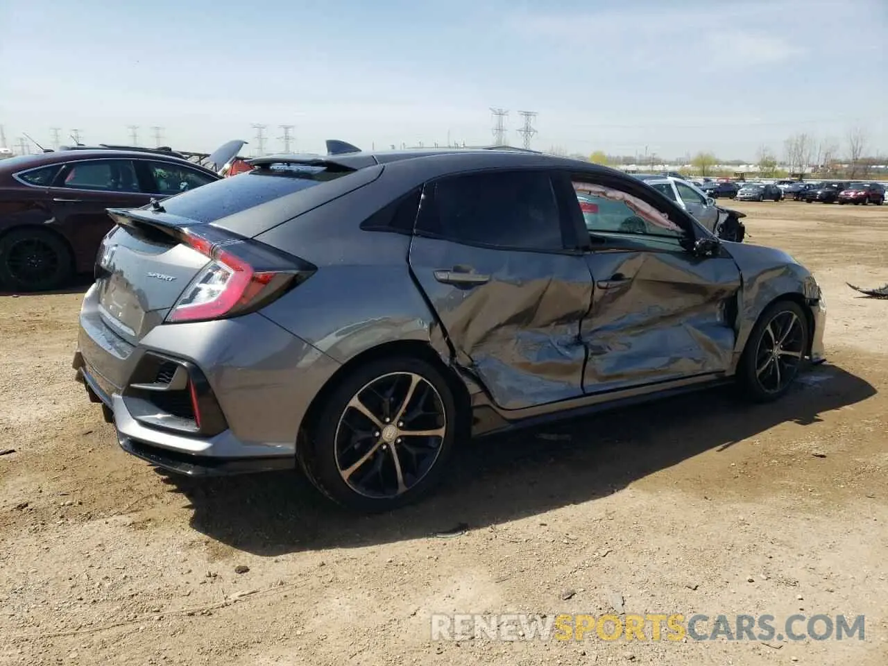 3 fotografías del automóvil dañado SHHFK7H47MU231696 HONDA CIVIC 2021