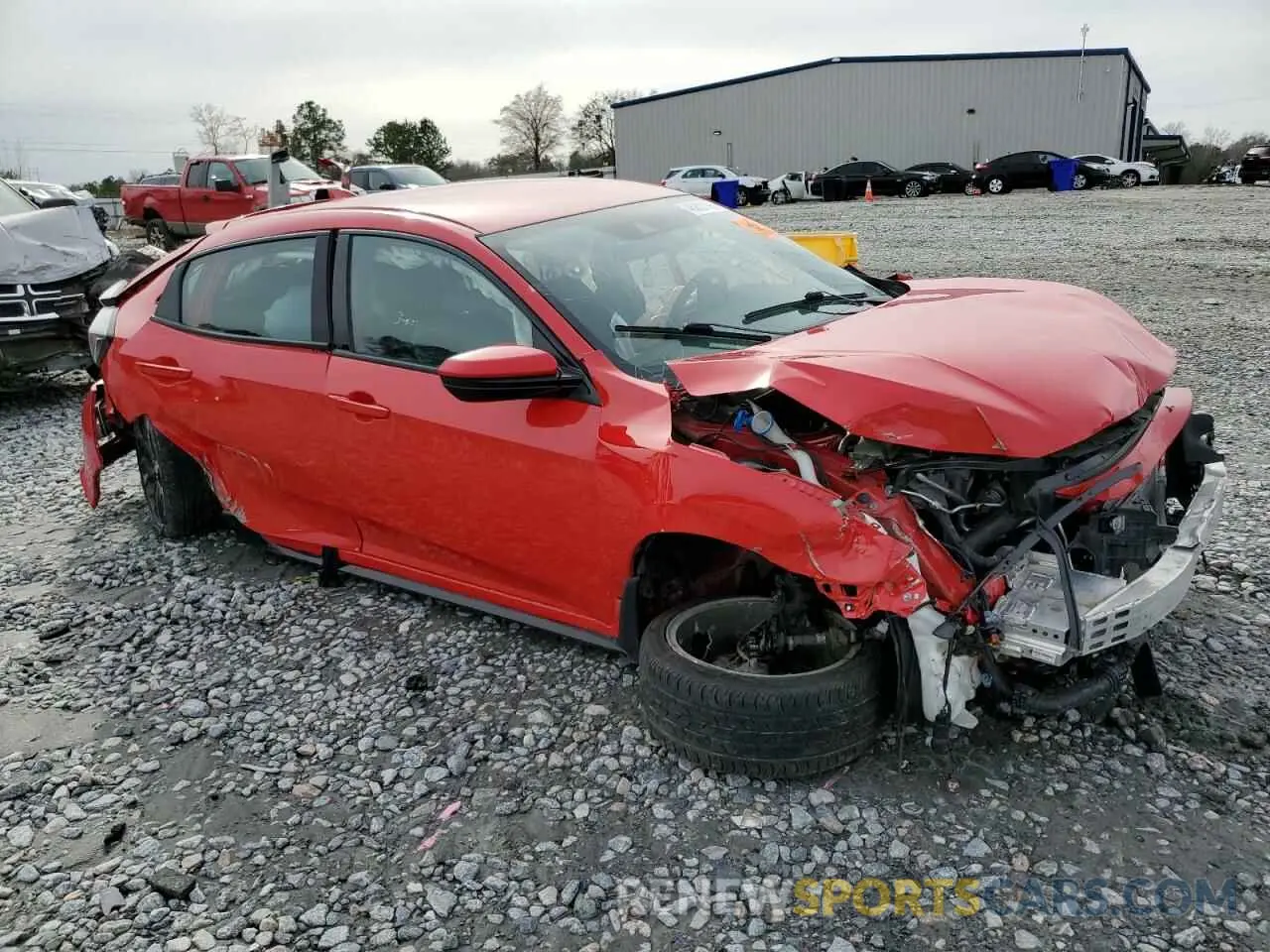 4 fotografías del automóvil dañado SHHFK7H47MU404245 HONDA CIVIC 2021