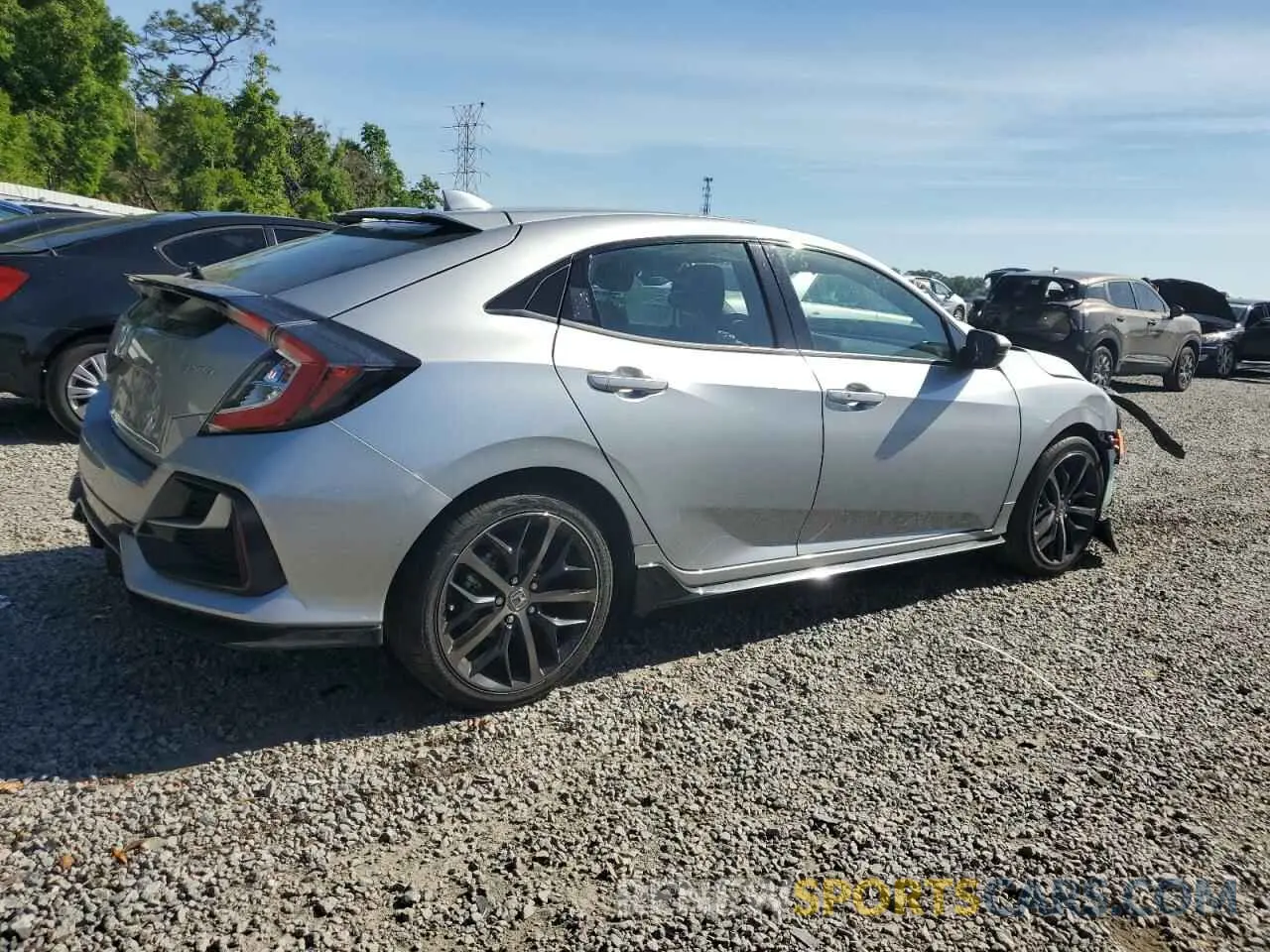 3 fotografías del automóvil dañado SHHFK7H49MU223857 HONDA CIVIC 2021