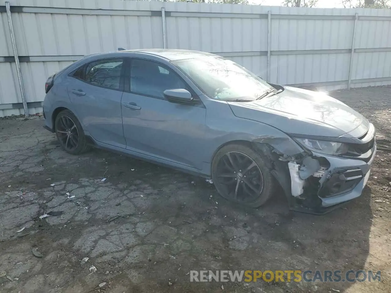 4 fotografías del automóvil dañado SHHFK7H49MU411147 HONDA CIVIC 2021